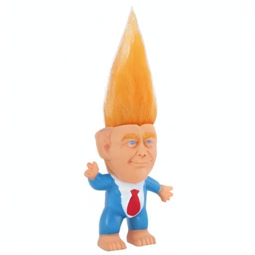 Donald Trump Troll Doll Toy - Cute Rubber Collectible Figure for Trump Fans, 2025 Take America Back Edition (Red Tie) - Perfect Gift for Political Enthusiasts & Election Memorabilia Collectors