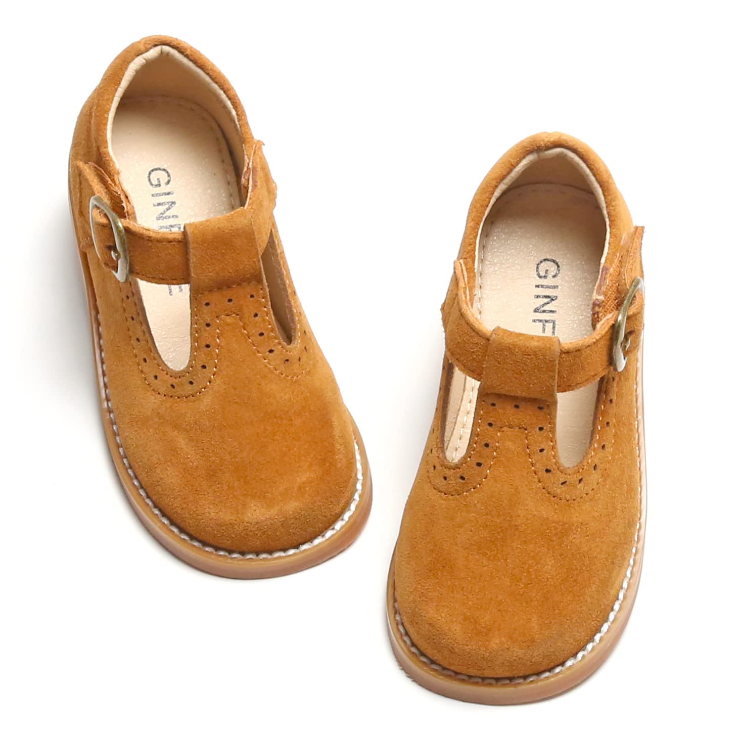 GINFIVE Toddler Girls Dress Shoes - Little Kids Flats School Mary Janes Shoes for Toddlers & Preschoolers | Perfect for Weddings, Parties, School & Special Occasions