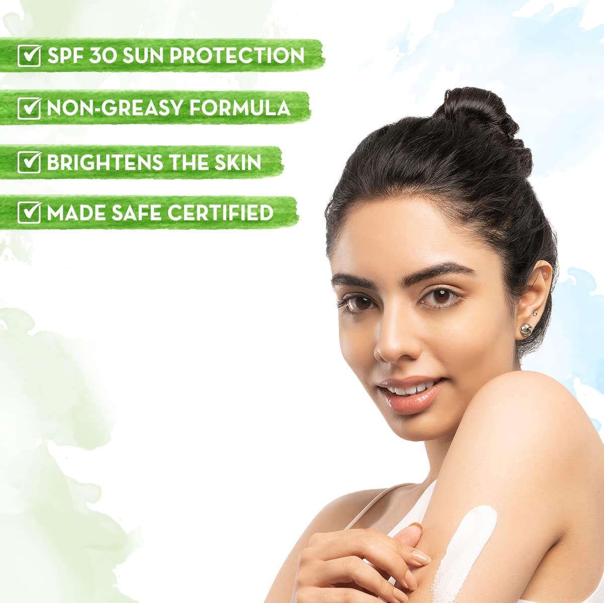Mamaearth Ubtan Sunscreen Body Lotion SPF 30 with Turmeric & Saffron for Glowing Skin – 300ml | Natural Sun Protection for Face & Body | Daily Moisturizer for Summer & Outdoor Activities