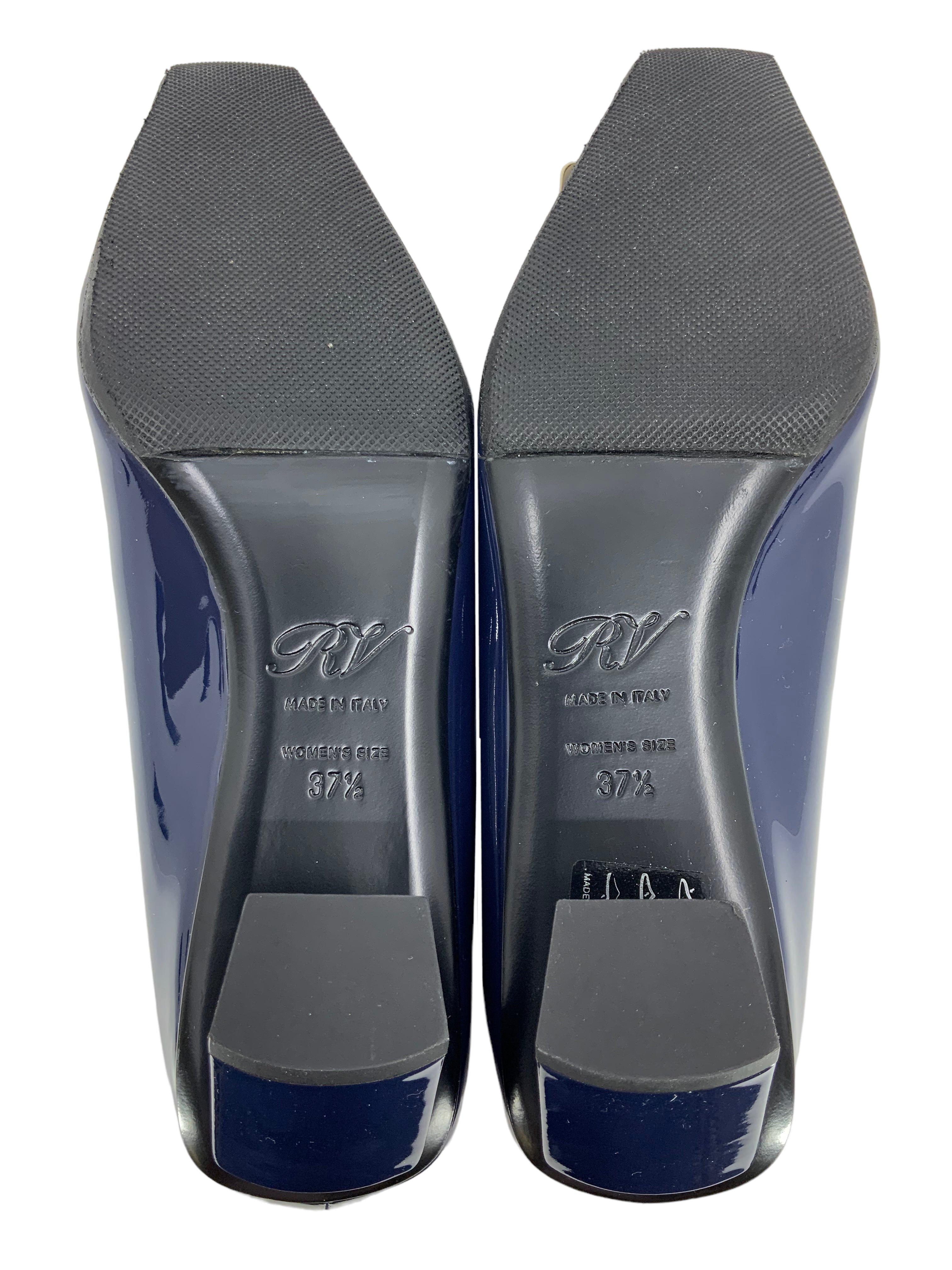 Roger Vivier Belle Vivier Patent Leather Pumps Women's Size 7.5 - Elegant Pointed Toe Heels for Weddings, Parties & Office Wear
