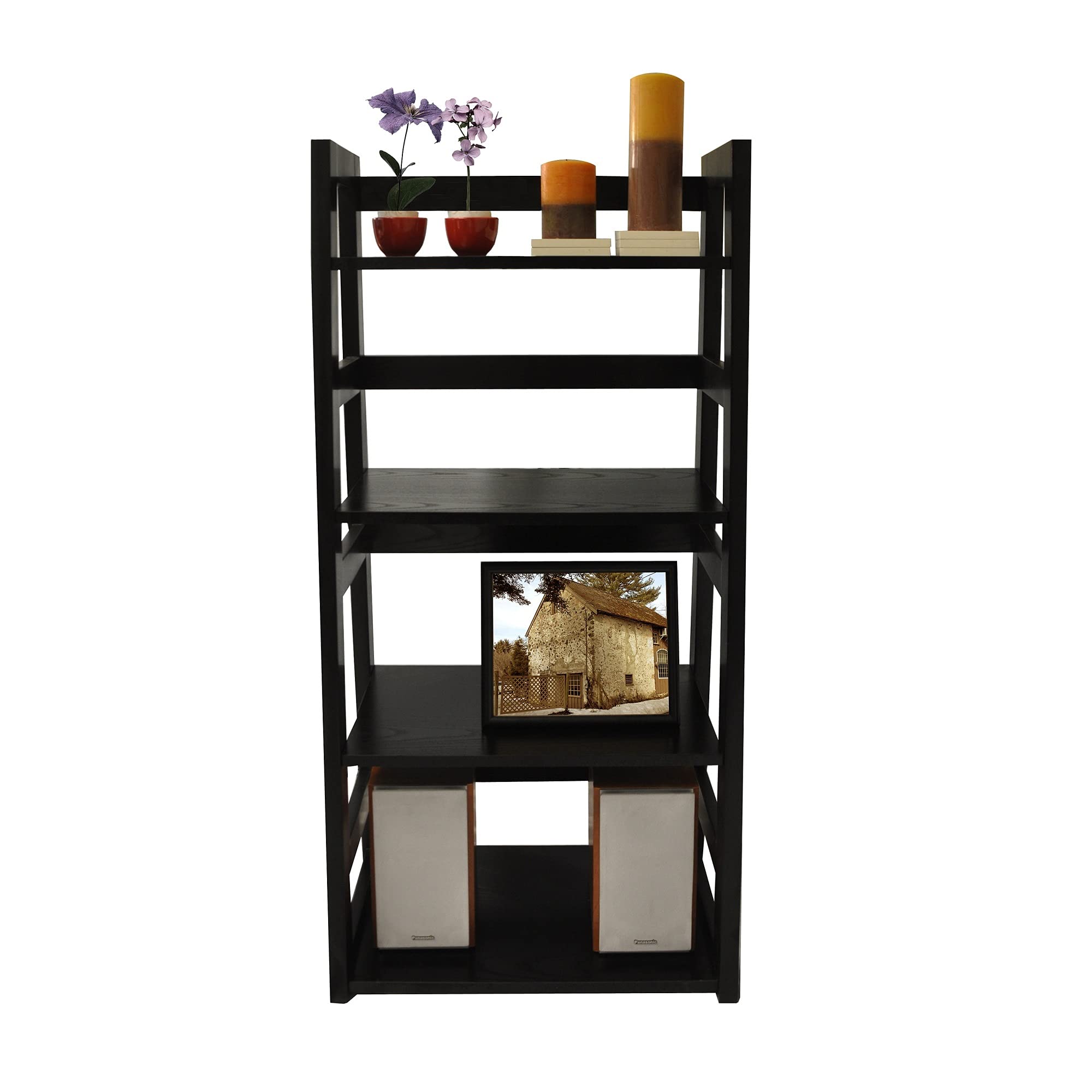 Ergode Designs2Go Trestle Bookcase - Modern Wooden Bookshelf for Home & Office - Perfect for Living Room, Bedroom, or Study Organization