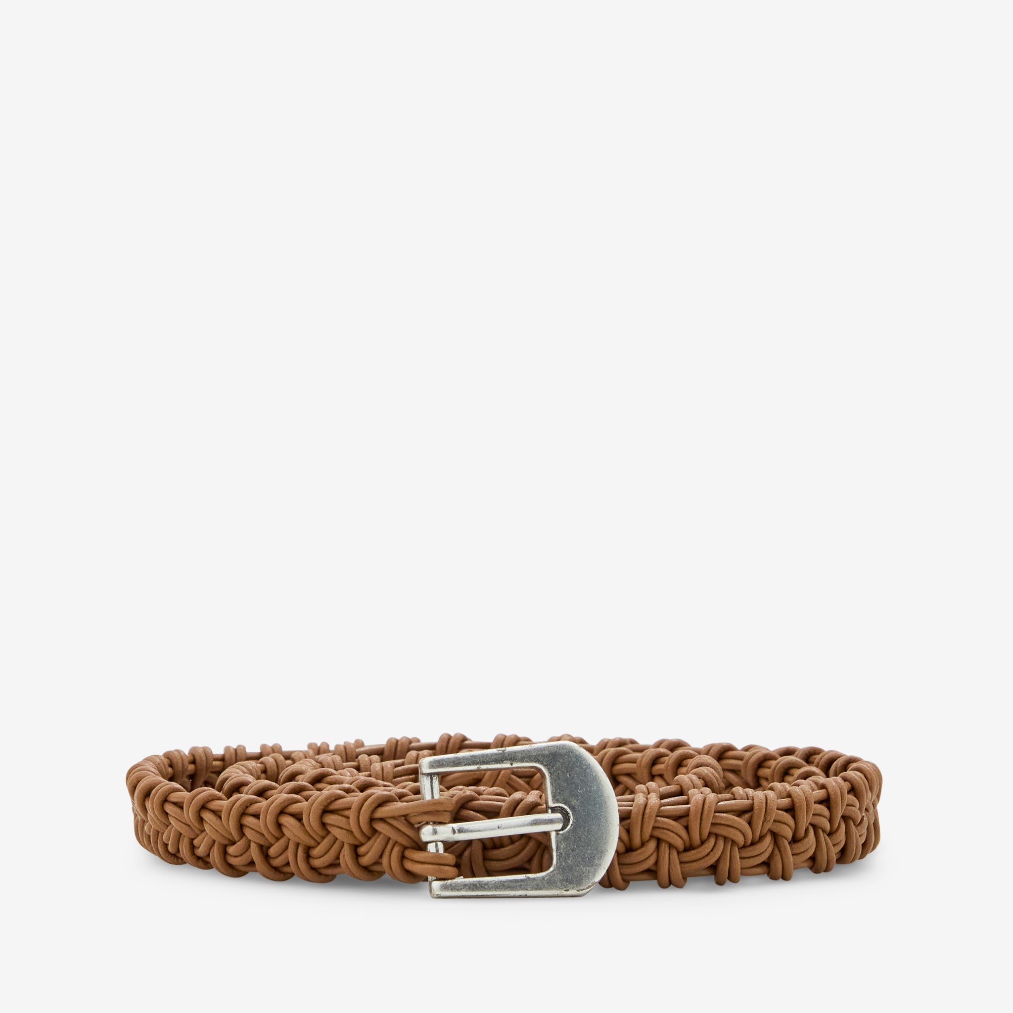 Hand Braided Genuine Leather Belt for Men - Premium Caramel Brown - Perfect for Casual Wear, Office & Outdoor Activities
