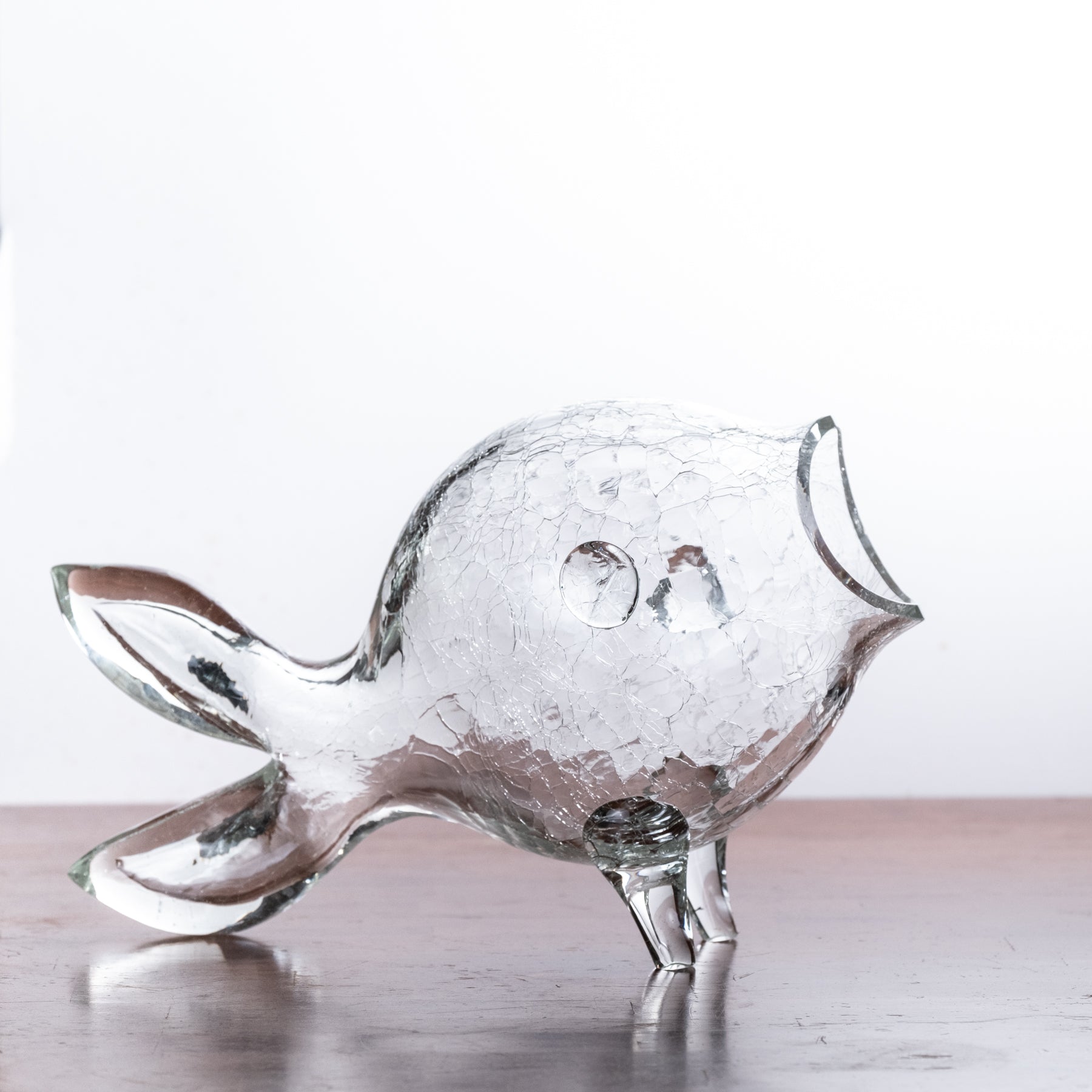 5433C Crackled Fish Crystal Pendant - Handmade Glass Jewelry for Women, Unique Gift for Her - Perfect for Parties, Weddings & Special Occasions