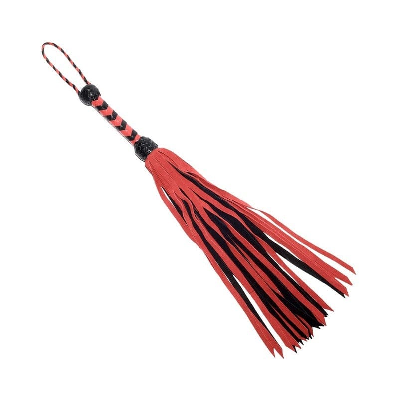 Prowler RED Flogger 33in Black/Red - Premium BDSM Whip for Sensation Play, Spanking & Adult Roleplay - Perfect for Couples & Fetish Enthusiasts