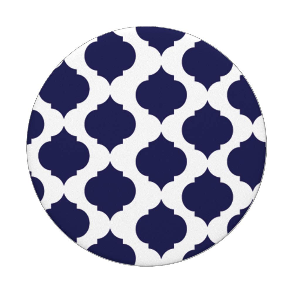 Navy Blue and White Trellis Pattern Home Decor Fabric for Curtains, Pillows, and Upholstery