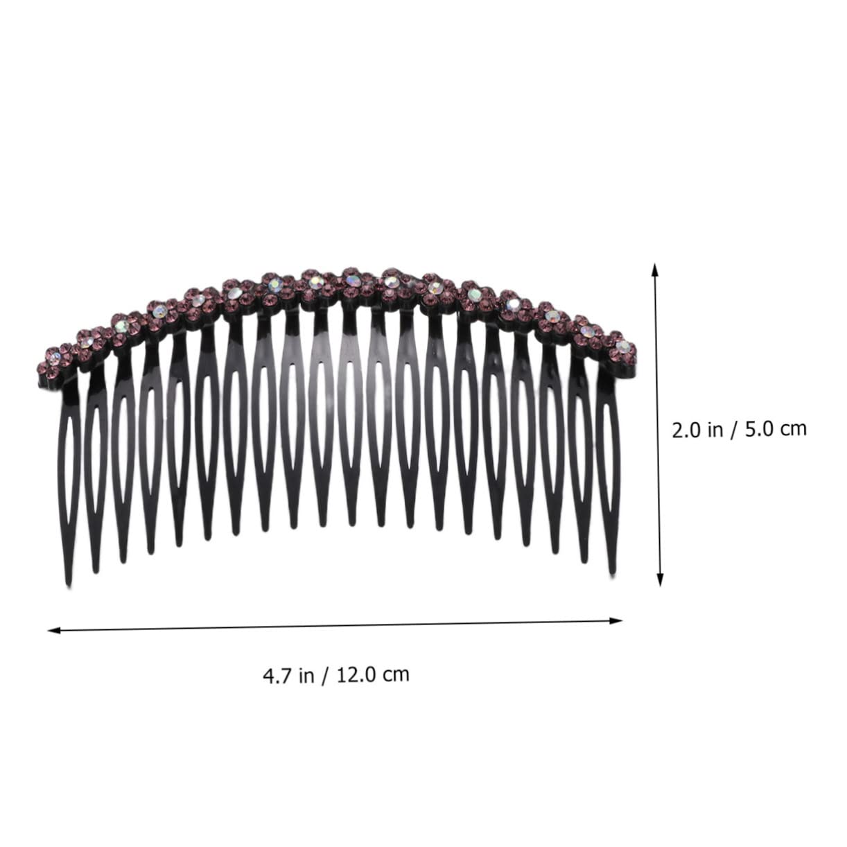 Beavorty 2PCS Rhinestone Hair Clip Combs - Elegant Plum Flower Headdress for Women, Bridal Hair Accessories for Weddings, Prom, Parties & Special Occasions