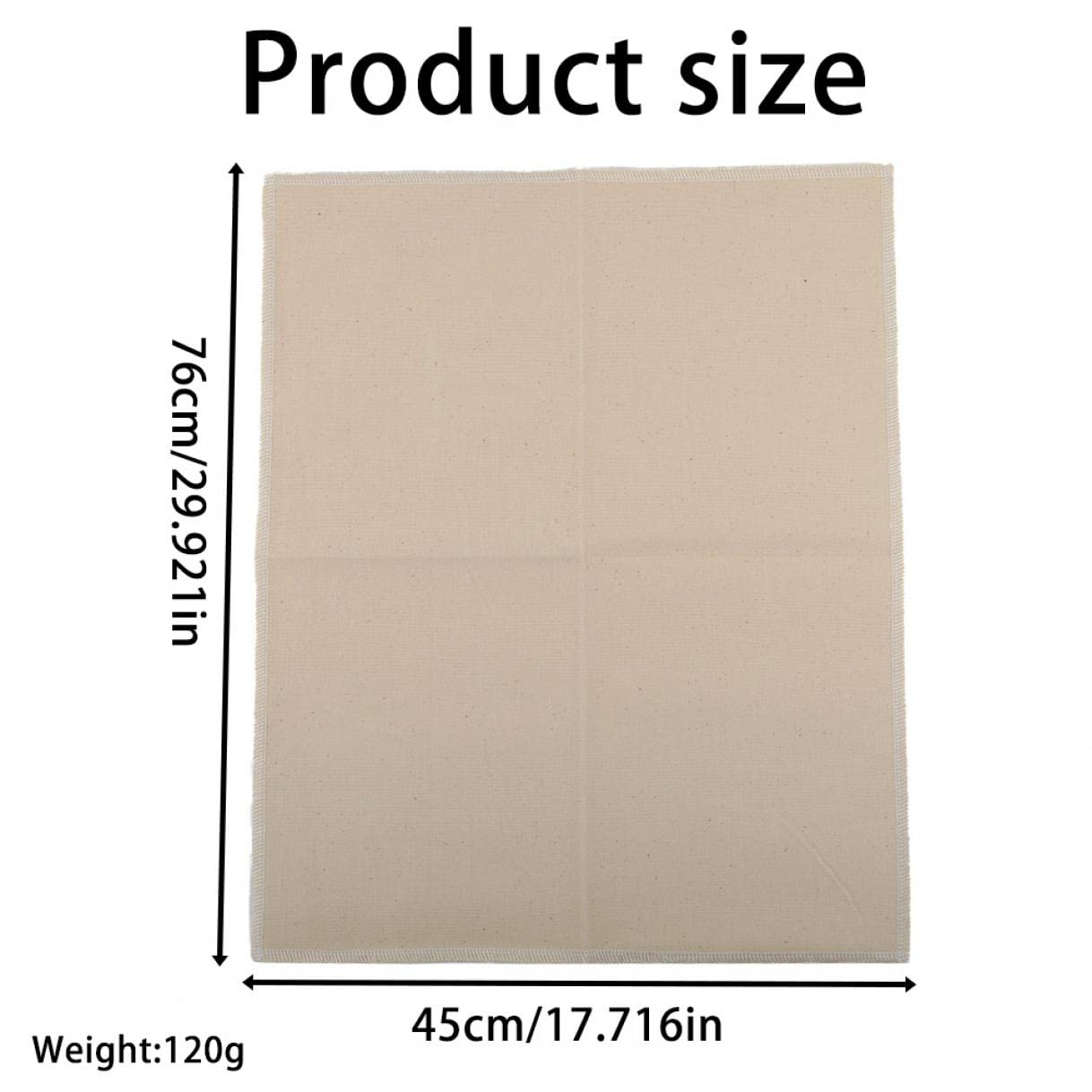 Premium Linen Dough Cloth for Baking - 45 x 75 cm Baker's Linen Bread Making Cloth - Ideal for Dough Preparation, Proofing & Artisan Bread Baking - Perfect for Home Bakers & Professional Kitchens