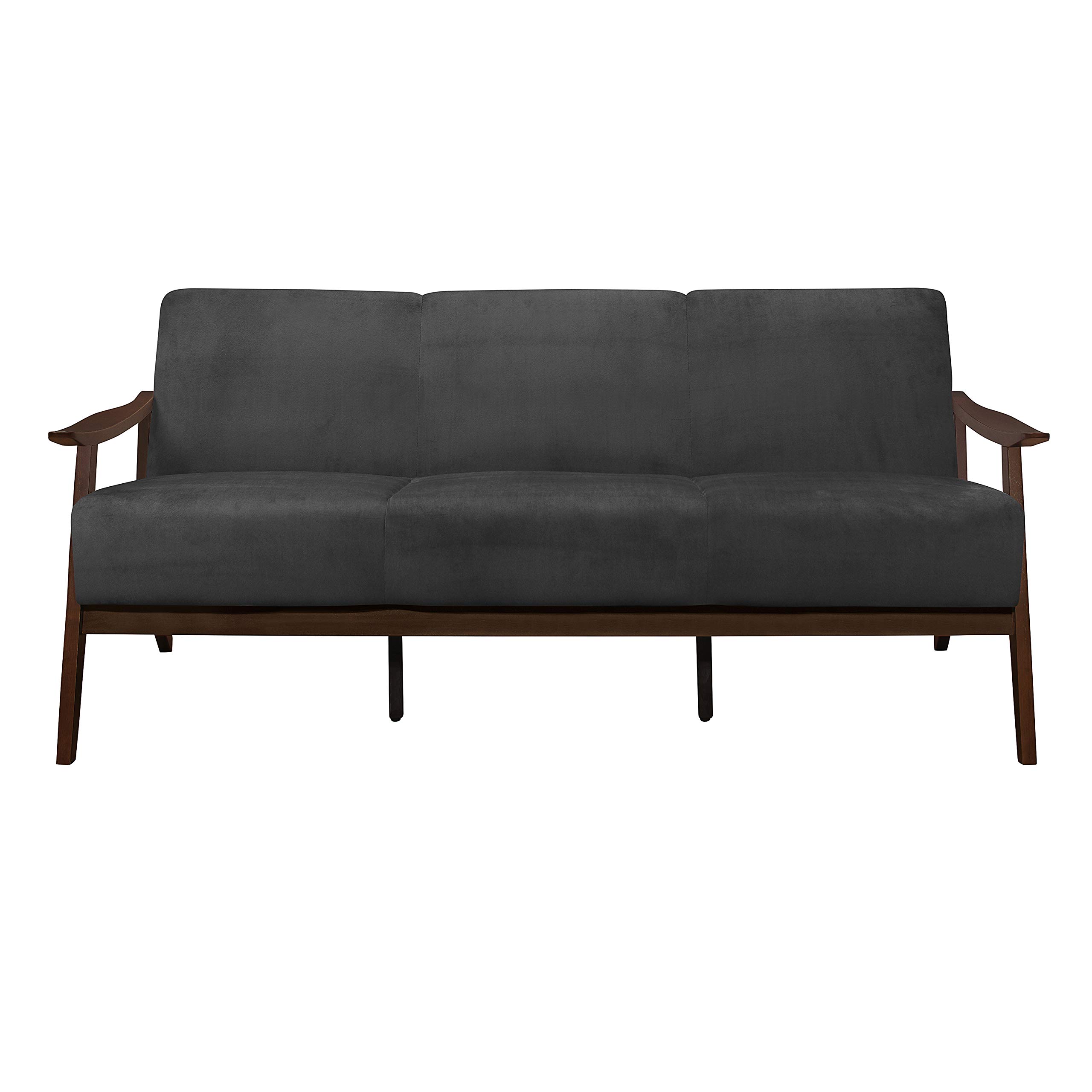 Lexicon Tenley Modern Living Room Sofa - Dark Gray Upholstered Couch for Small Spaces, Comfortable Sectional Sofa for Apartments & Home Decor