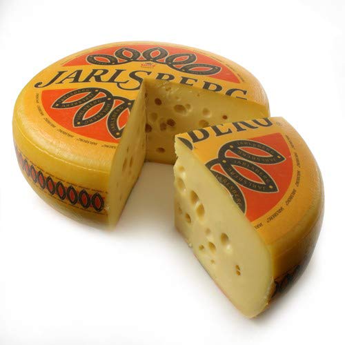 Jarlsberg Cheese 1 lb - Premium Norwegian Swiss-Style Cheese - Perfect for Sandwiches, Charcuterie Boards & Melting