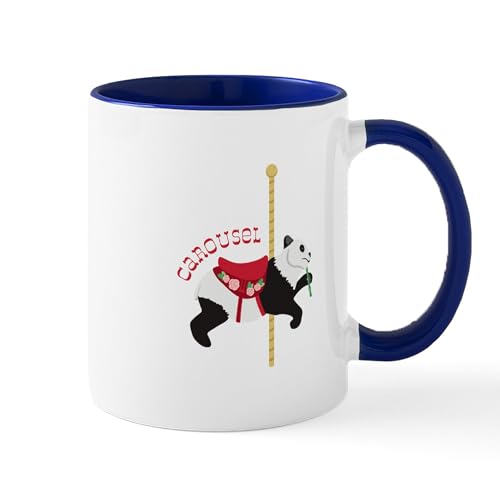 White/Navy Inside - Panda Carousel Mugs