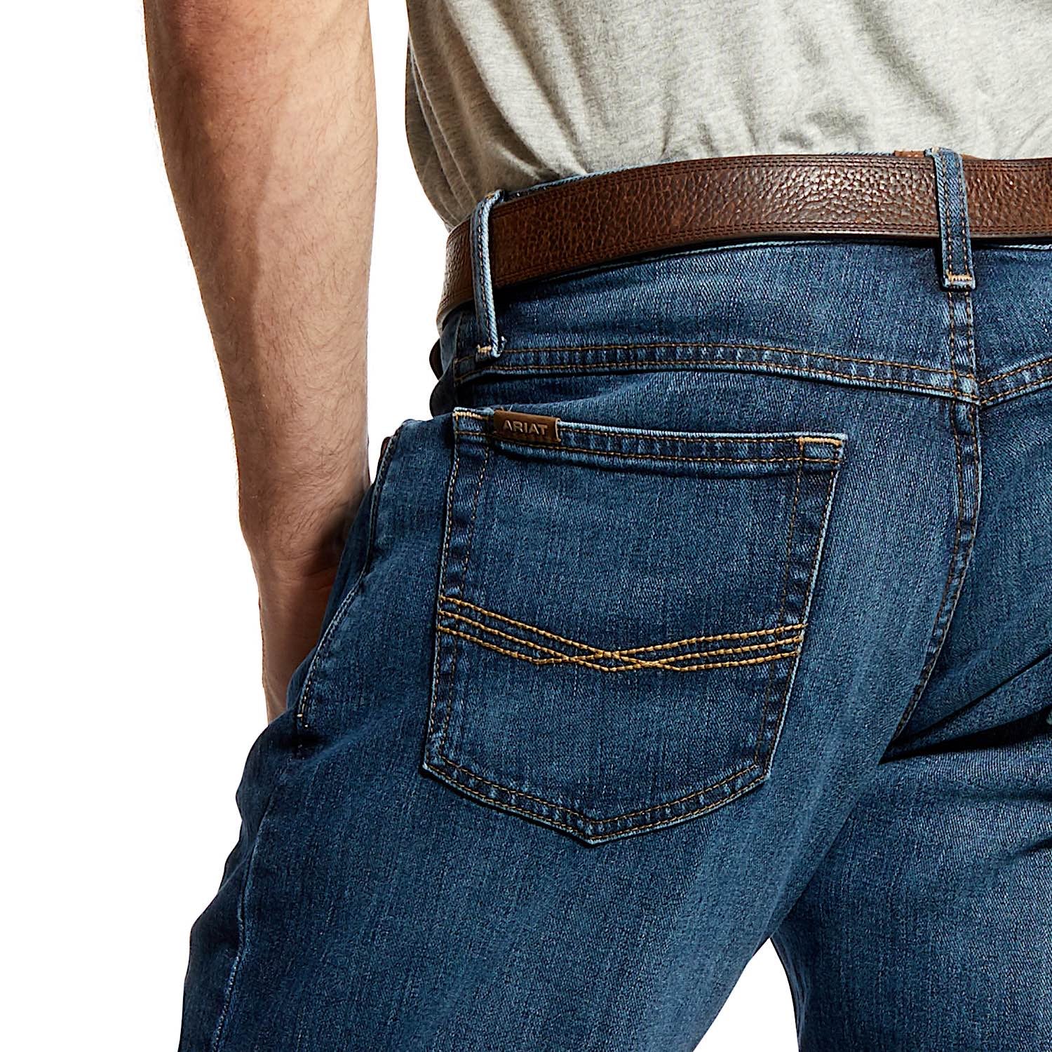 Ariat Men's M4 Stretch Legacy Boot Cut Jean - Comfortable Western Denim Pants for Cowboy Work & Casual Wear | Perfect for Ranch, Riding & Everyday Use