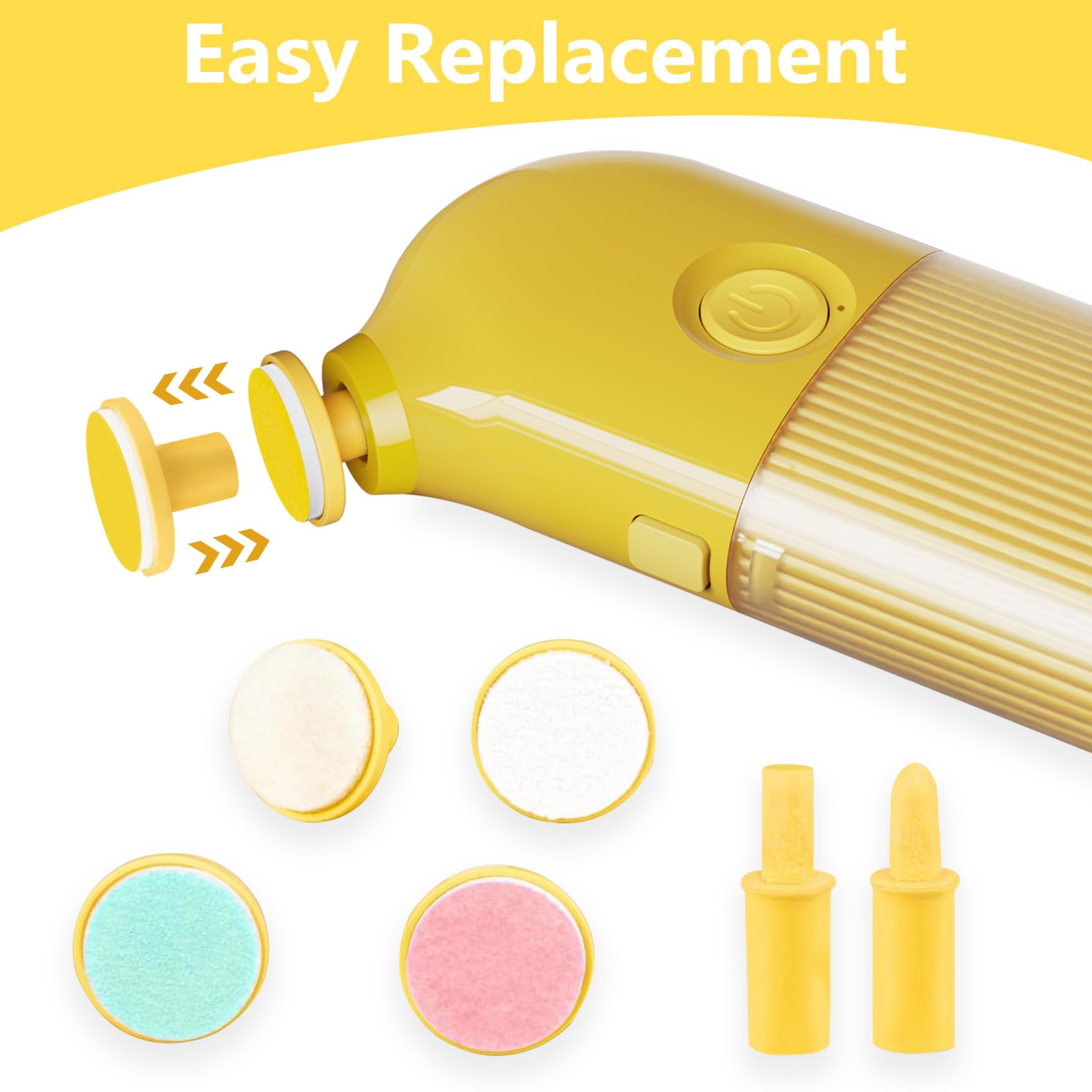 Electric Baby Nail Trimmer & Clippers - 7-in-1 Rechargeable Nail Filer Kit with Whisper Quiet Polisher | Safe for Newborn Toes & Fingernails | Perfect for Travel, Home Care & Gentle Baby Grooming