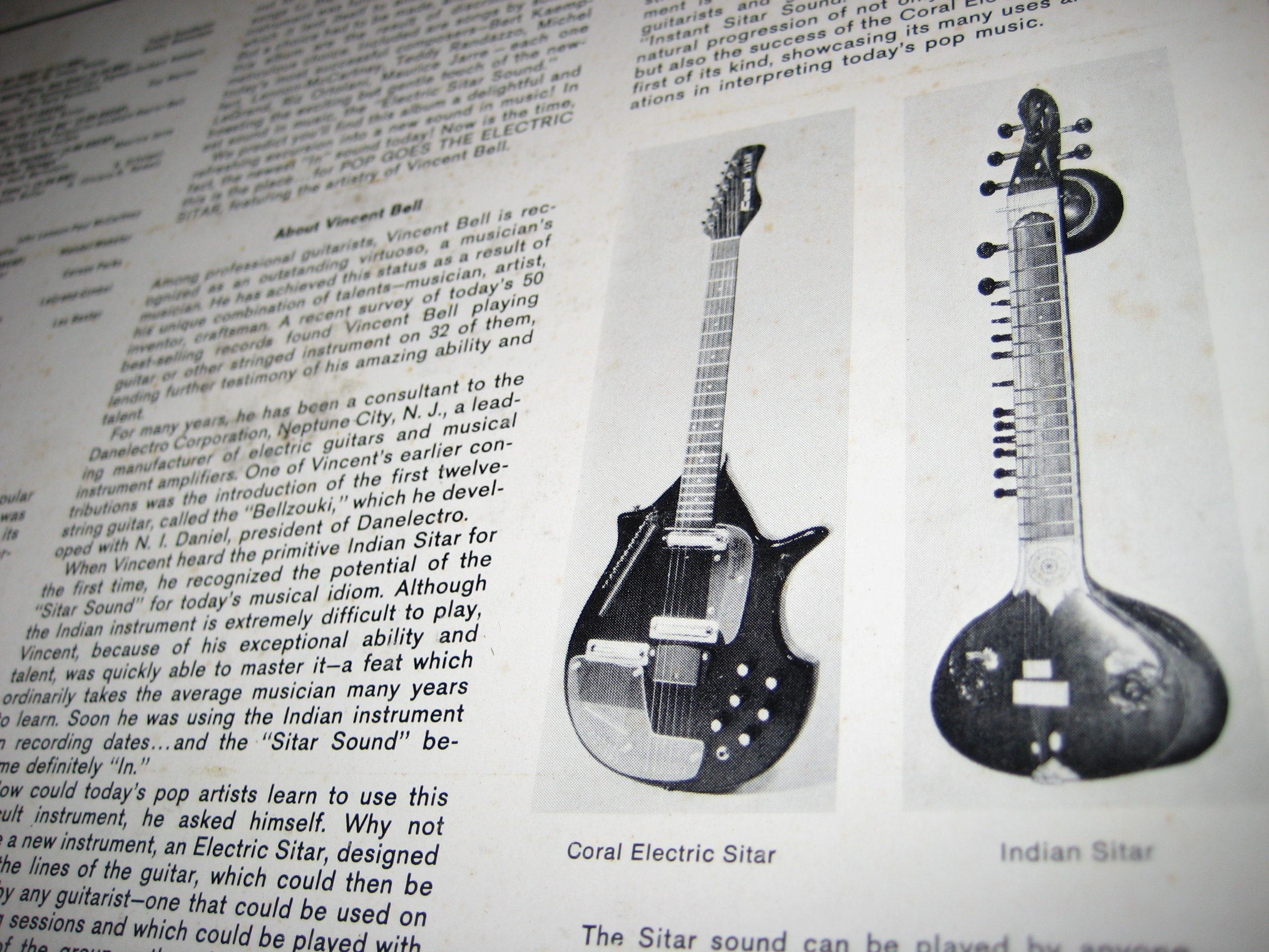 Vincent Bell Electric Sitar - Authentic Pop Instrument for Rock & Psychedelic Music | Perfect for Studio Recording & Live Performances