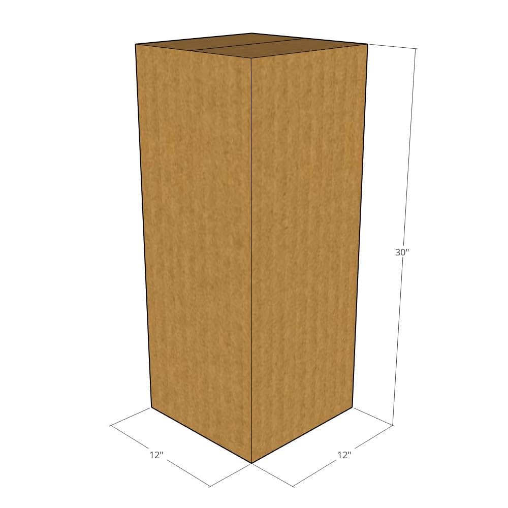 20-Pack 12x12x30 Inches Heavy Duty Corrugated Moving Boxes | 32 ECT Strength Shipping Boxes for Business, Office & Home Use | Perfect for Packing, Storage & Ecommerce Shipping