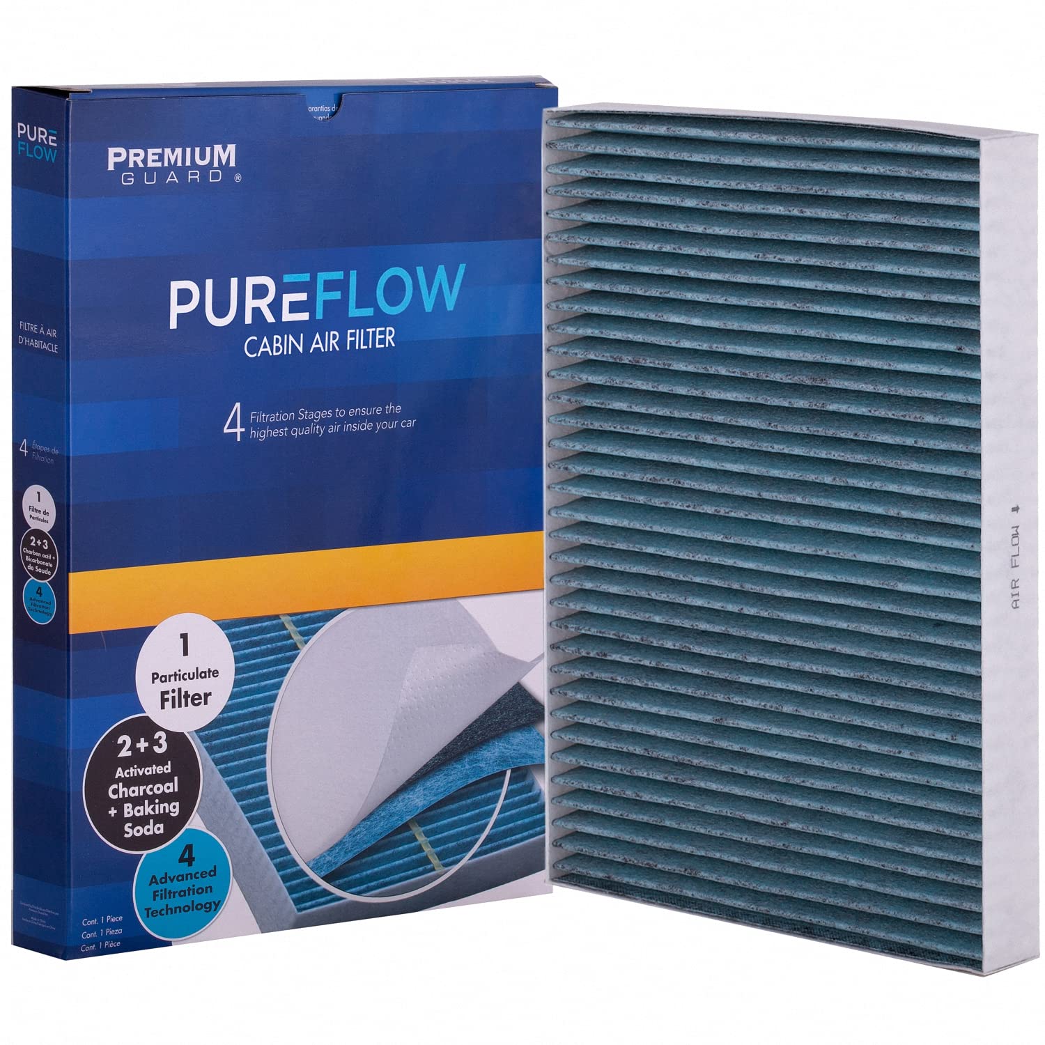 Pureflow PC6176X Premium Cabin Air Filter - Compatible with 2023-2024 Dodge Charger, 2023-2024 Chrysler 300 | Improved Air Quality & Allergen Reduction for Cleaner Cabin Air | Perfect for Daily Commuting & Road Trips