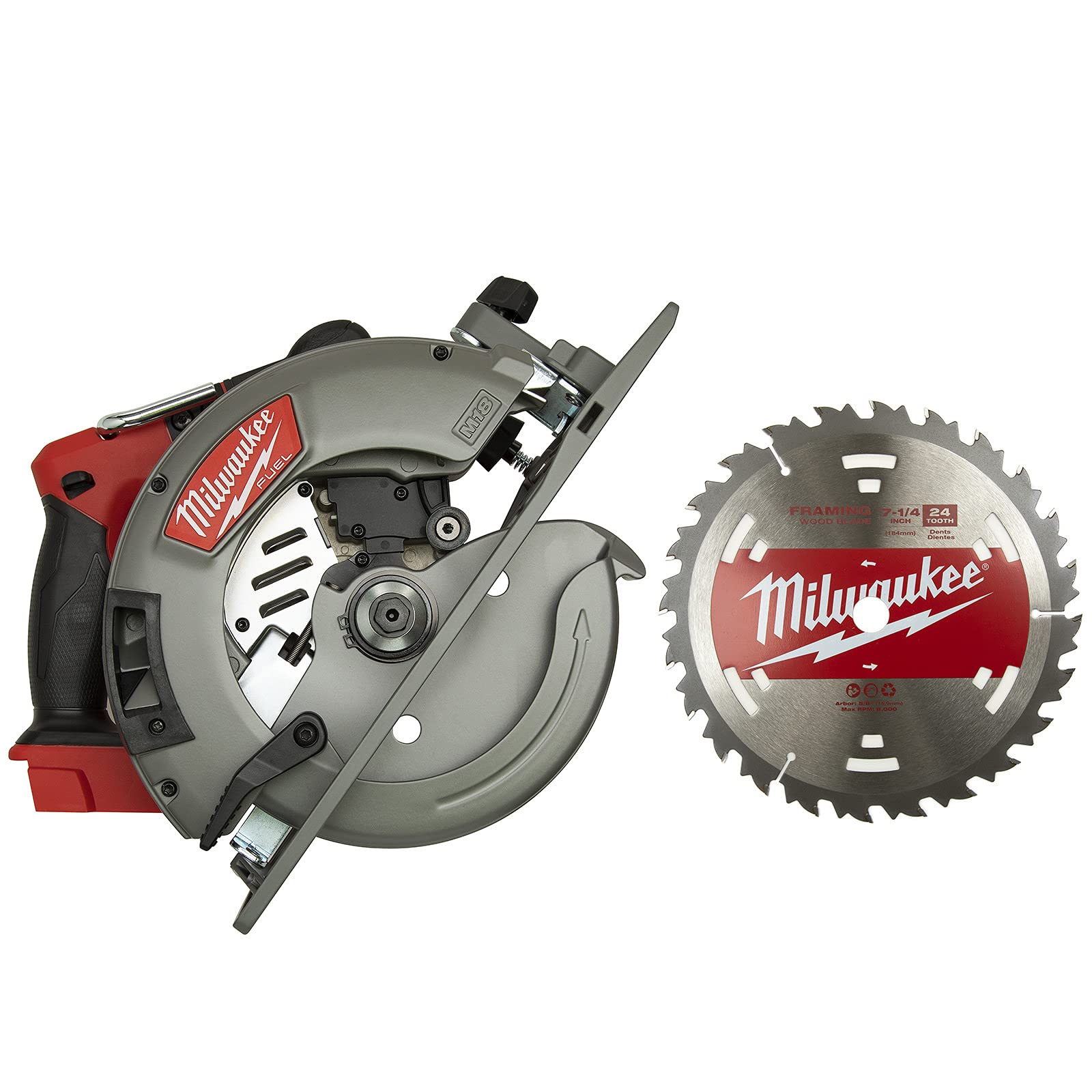 Milwaukee 2732-20 M18 FUEL 7-1/4 Inch Circular Saw - Cordless Power Tool for Woodworking, Framing & DIY Projects
