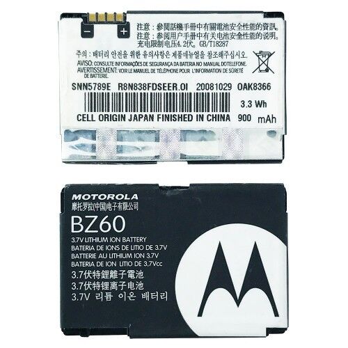 Original Motorola BZ60 Battery Replacement for RAZR V3, V3A, V3C, V3I, V3M, V3T, V3XX, V6 Maxx - Long-Lasting Li-ion Cell - Perfect for Travel, Business & Everyday Use