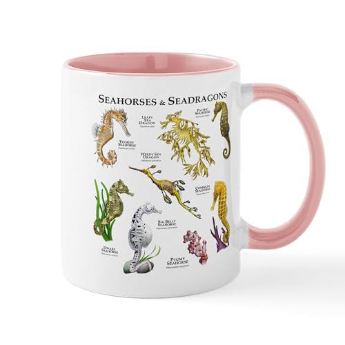 White/Pink Inside - Seahorses & Seadragons Mug