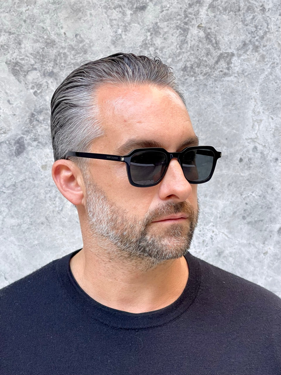 Saint Laurent SL 715 Slim 001 Black Sunglasses for Men & Women - Luxury Designer Shades for Fashion, Travel & Outdoor Activities