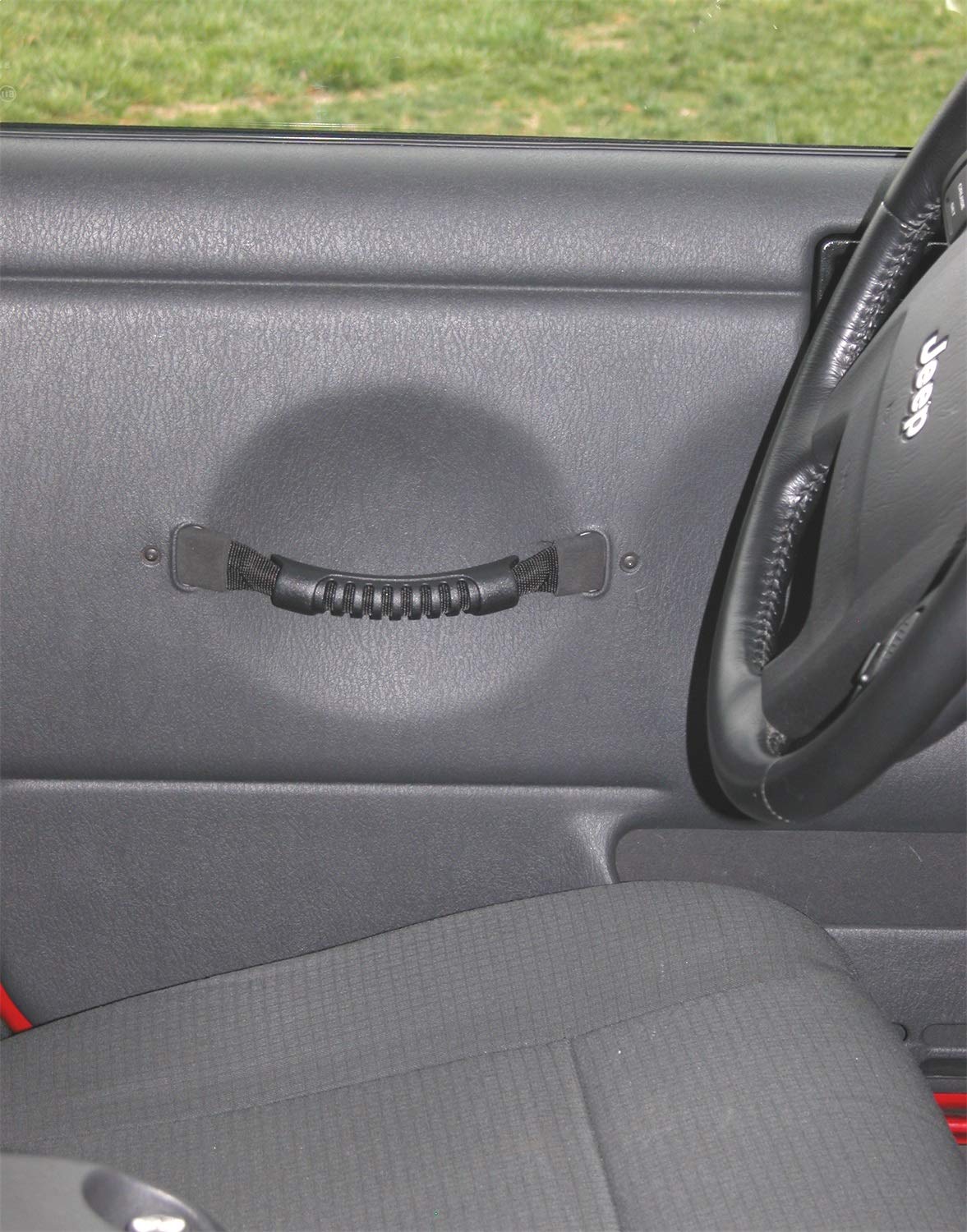 Rugged Ridge 11826.01 Black Door Pull Straps for 1997-2006 Jeep Wrangler TJ - Heavy Duty Off-Road Accessories for Easy Entry & Exit