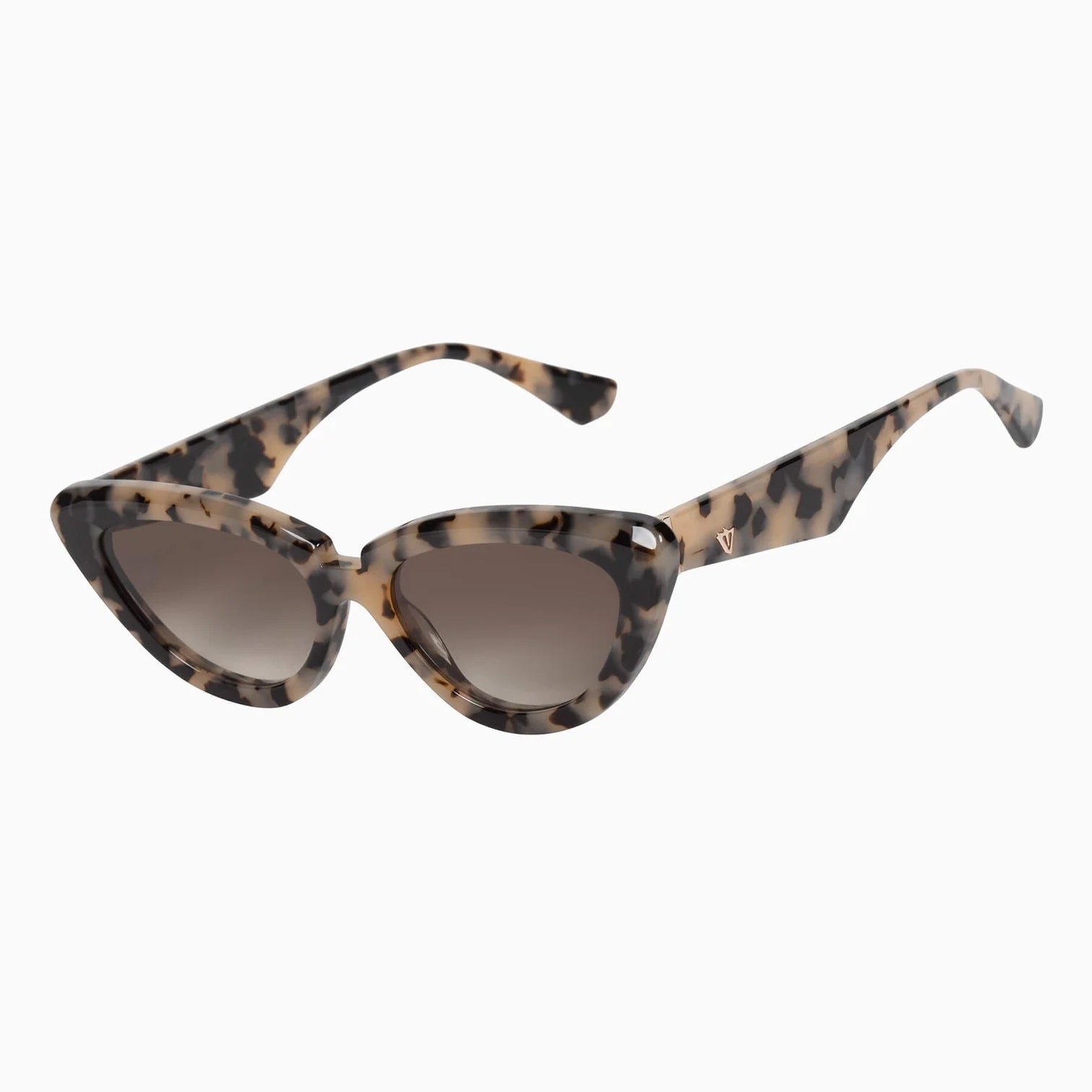 Dayze Bone Tortoise Shell Sunglasses with Gold Metal Trim & Brown Gradient Lenses - Stylish UV Protection for Outdoor Activities, Beach, and Driving