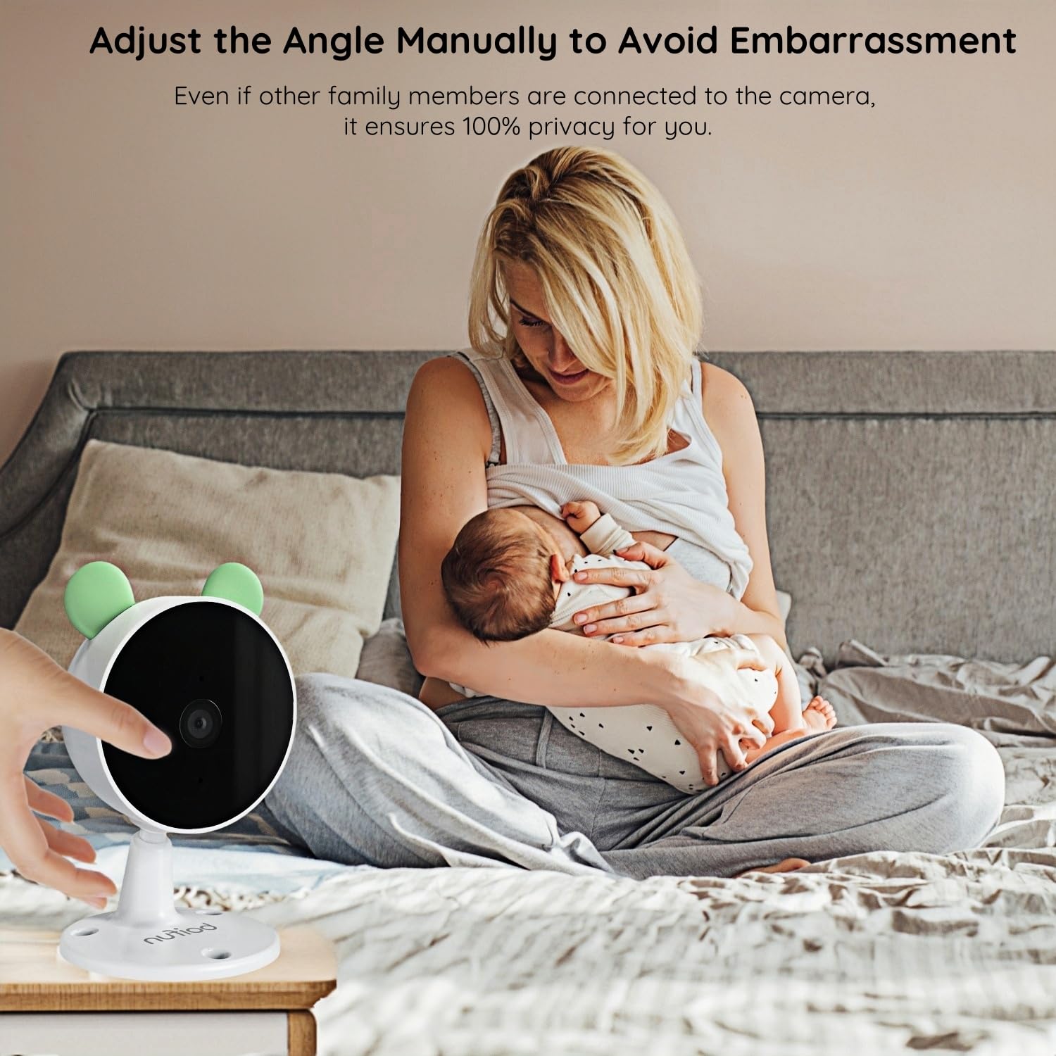 BOIFUN 1080P HD WiFi Baby Monitor with Split Screen, 2 Cameras & Smartphone App - AI Motion/Sound Detection, 4.3