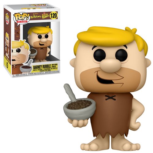 Funko Pop! Vinyl Figure - Barney Rubble with Cocoa Pebbles Cereal Box (Ad Icons Collection) - Perfect for Collectors, Gifts & Pop Culture Displays