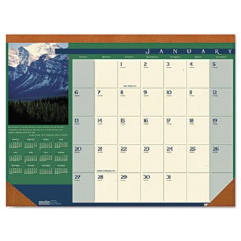 HOD178 - Eco-Friendly Recycled Coastlines Monthly Desk Calendar 2024 | Sustainable Office Planner for Home & Work | Perfect for Organizing Schedules, Tracking Goals & Enhancing Productivity