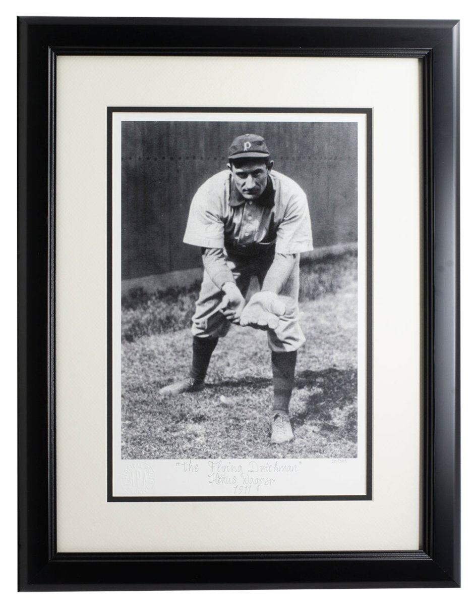 Honus Wagner Framed 17x22 The Flying Dutchman Vintage Baseball Photo - Limited Edition Giclee Print | Baseball Memorabilia, Sports Decor, Man Cave Wall Art