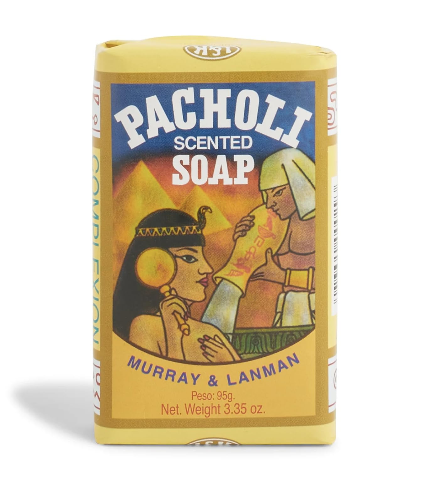 Murray & Lanman Patchouli Soap Bar - 3.35 Oz (Pack of 4) | Natural Fragrance, Moisturizing & Cleansing | Perfect for Spa, Bath & Aromatherapy at Home