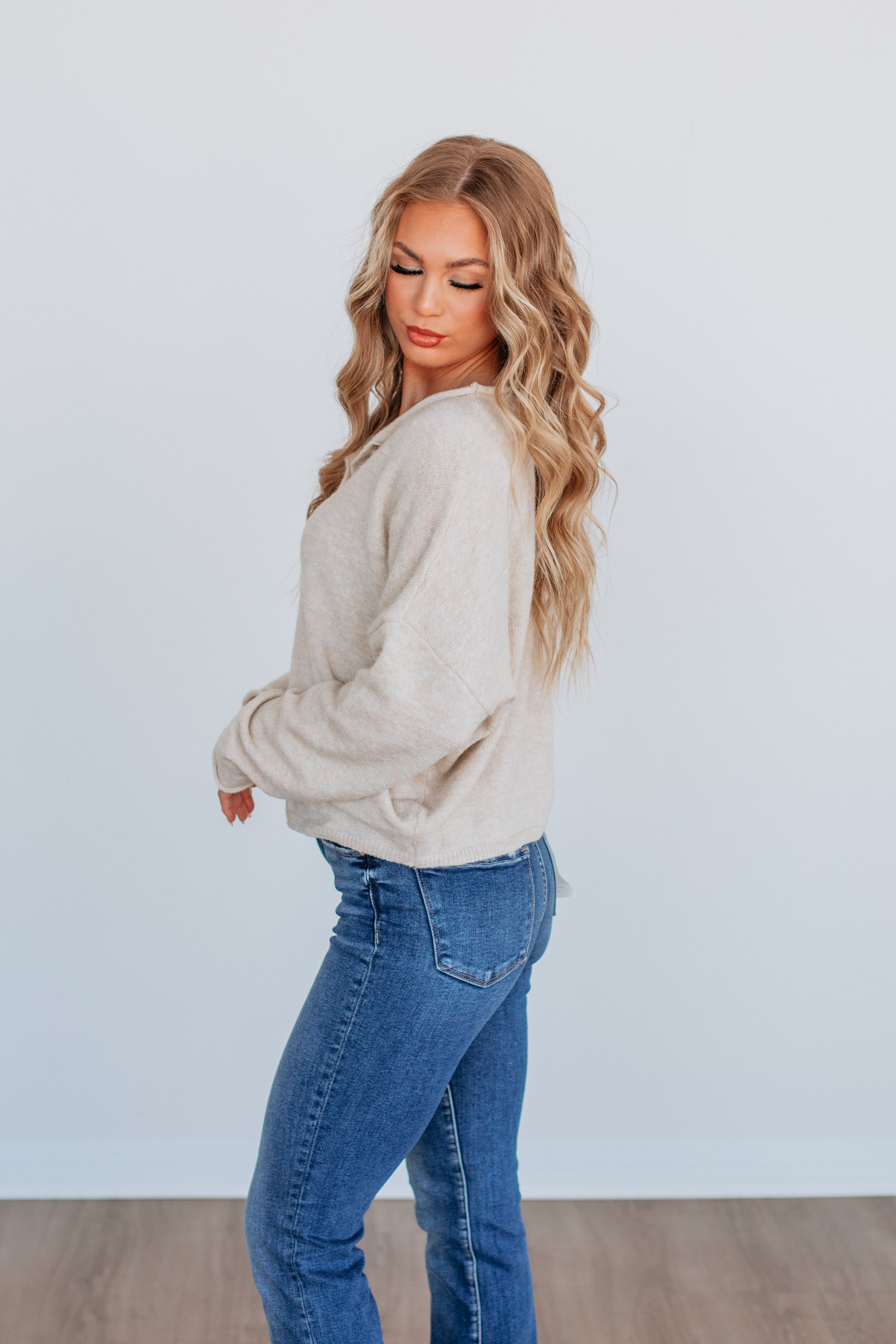 Brooke Cardigan Women's Natural Knit Sweater - Cozy & Stylish for Fall & Winter Outfits