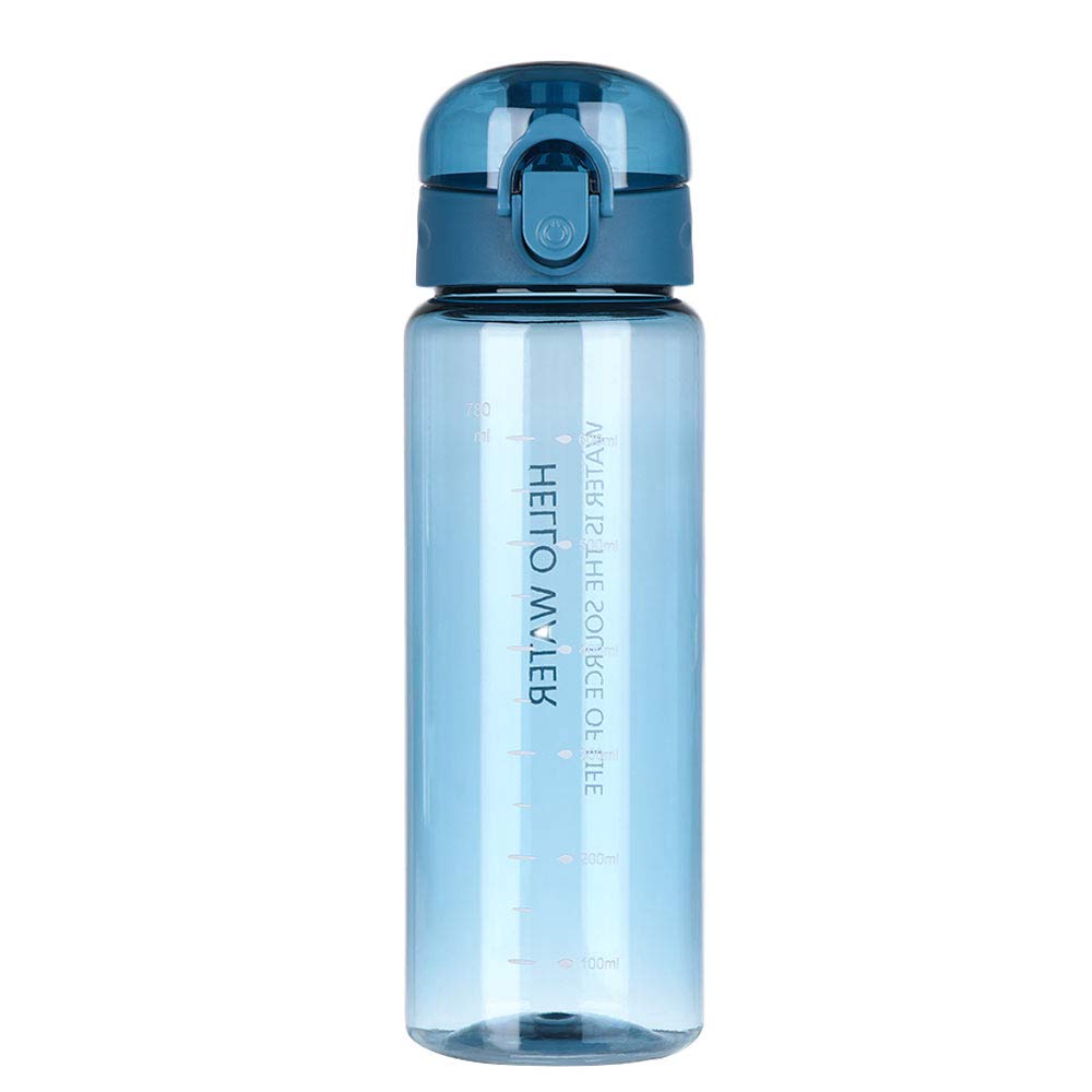 780ml Leakproof Sports Water Bottle - Clear Gym & Travel Drinking Bottle for Running, Hiking & Workouts (Blue) | Portable & Durable
