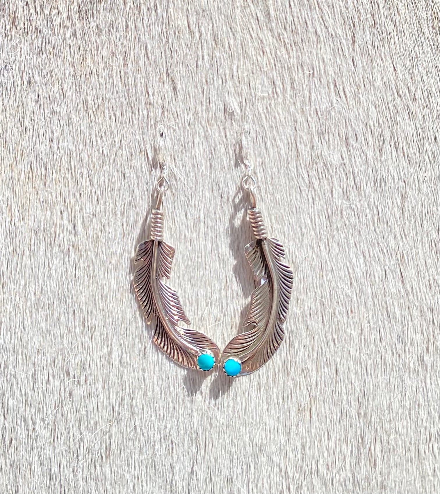 Feather Turquoise Earrings for Women - Handmade Boho Jewelry, Lightweight Dangle Earrings for Parties & Festivals | Perfect for Weddings, Concerts & Boho Fashion