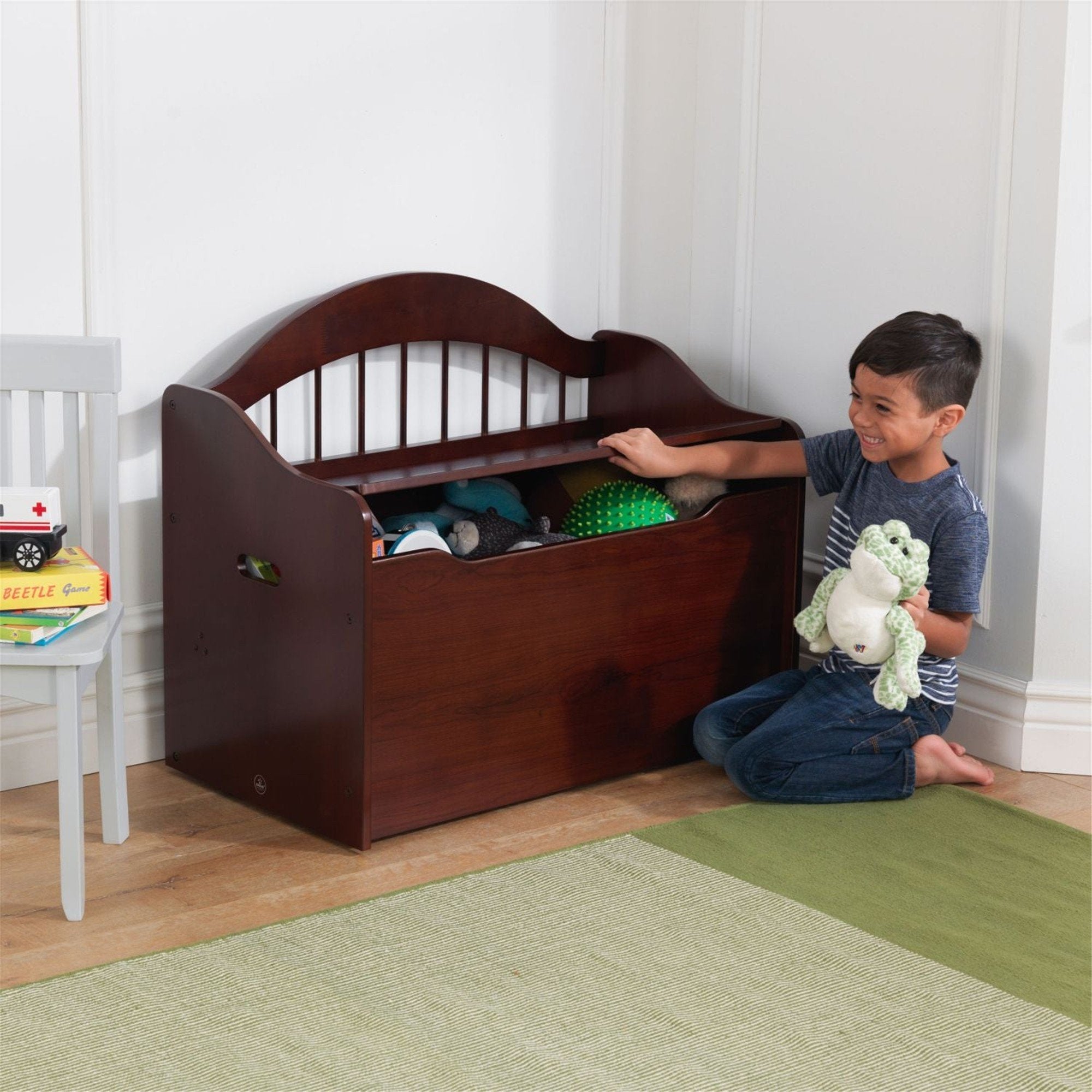 KidKraft Limited Edition Espresso Toy Storage Box - Wooden Toy Organizer for Kids' Room, Playroom & Nursery - Perfect for Storing Toys, Books & Games