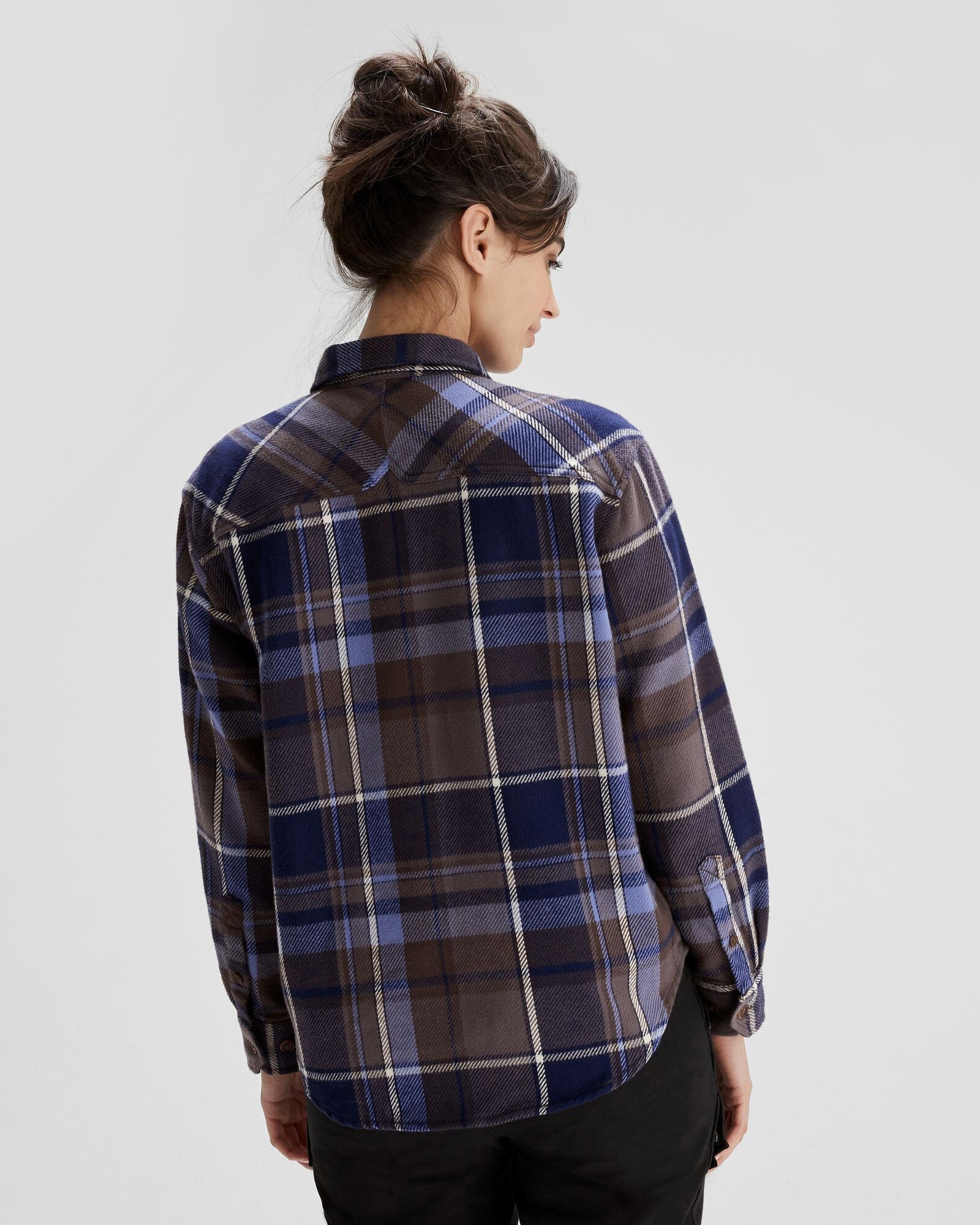 Women's Huntly Long Sleeve Plaid Shirt - Soft Flannel Button Down Top for Fall & Winter - Perfect for Cabin Getaways, Outdoor Adventures and Casual Office Wear