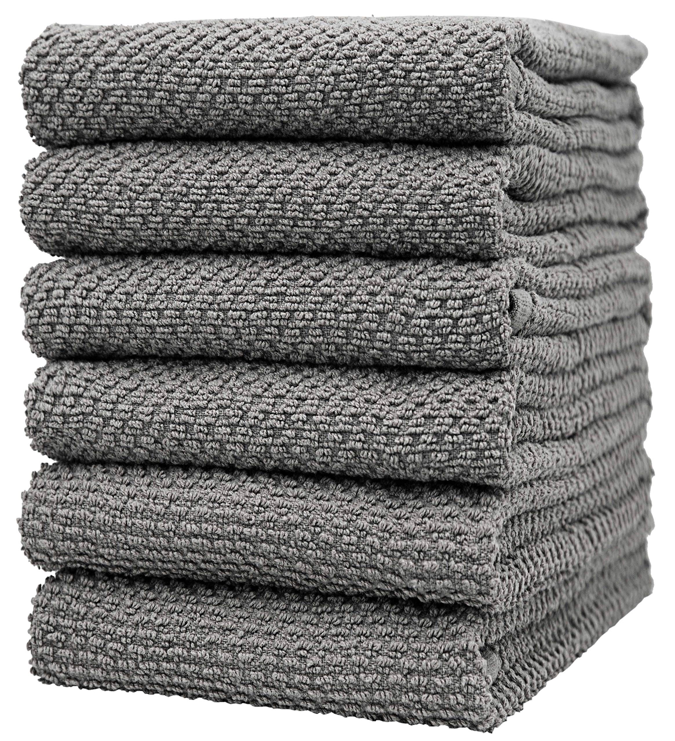 Premium Cotton Kitchen Towels 6-Pack - Large 16