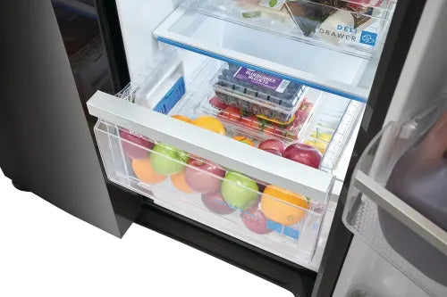 Frigidaire Gallery GRSC2352AD 22.3 Cu. Ft. 36-Inch Counter Depth Side by Side Refrigerator in Black Stainless Steel - Energy Efficient, Spacious Design for Modern Kitchens & Entertaining