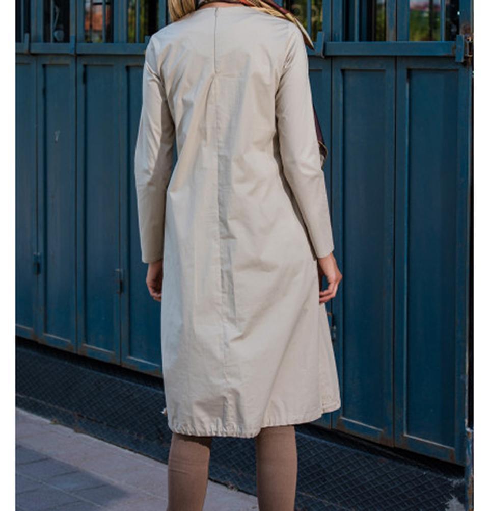 Abaci Modest Tunic 12035 P71 Beige - Women's Loose Fit Casual Top for Everyday Wear, Work & Church