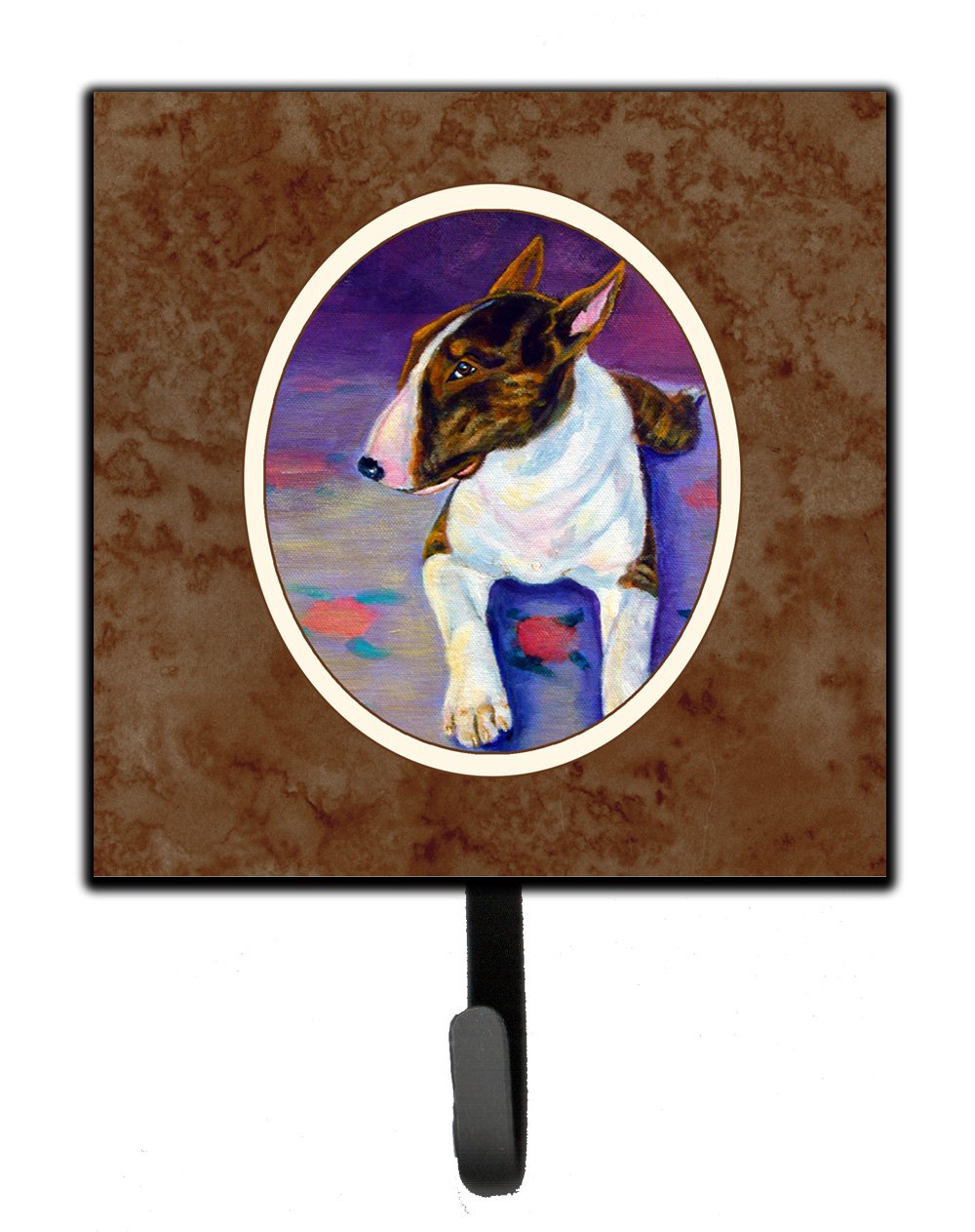 Caroline's Treasures 7287SH4 Bull Terrier Wall Hook Organizer - Key Holder, Leash Hanger, Coat Rack & Towel Hook for Entryway, Kitchen, Bathroom (Wall Mount Storage Solution)