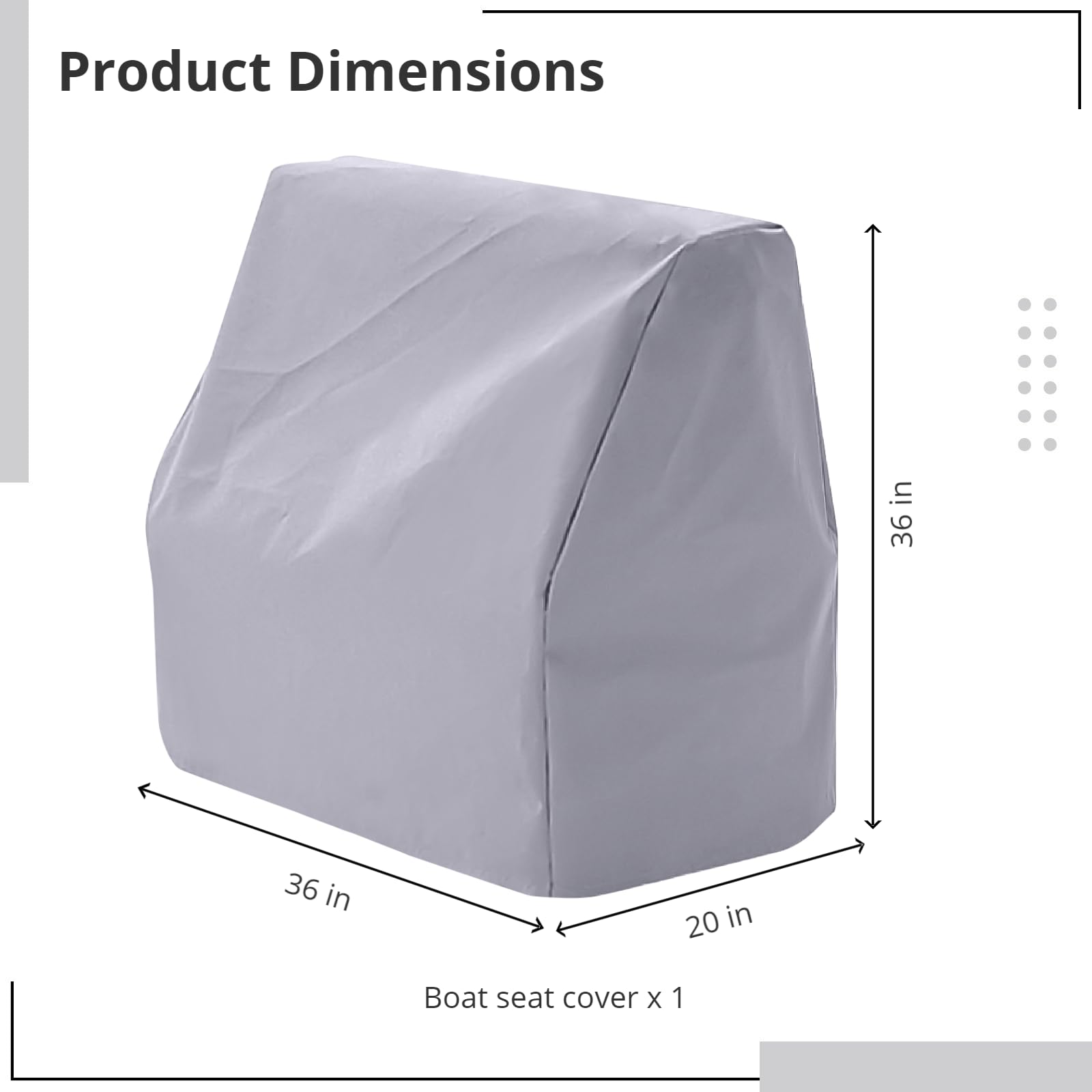 600D Oxford Cloth Boat Seat Cover - Waterproof & Dustproof Marine Bench Protection with Drawstring Closure | Fits Benches, Chairs, Ottomans & Desks | Perfect for Boating, RV, Patio & Outdoor Furniture Protection