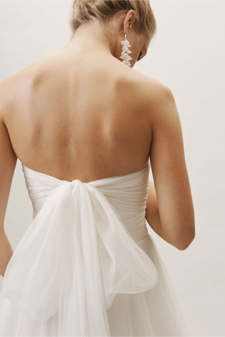 BHLDN Jenny Yoo Jillian Gown - Elegant A-Line Wedding Dress with Lace Details | Perfect for Bridal, Formal Events & Special Occasions