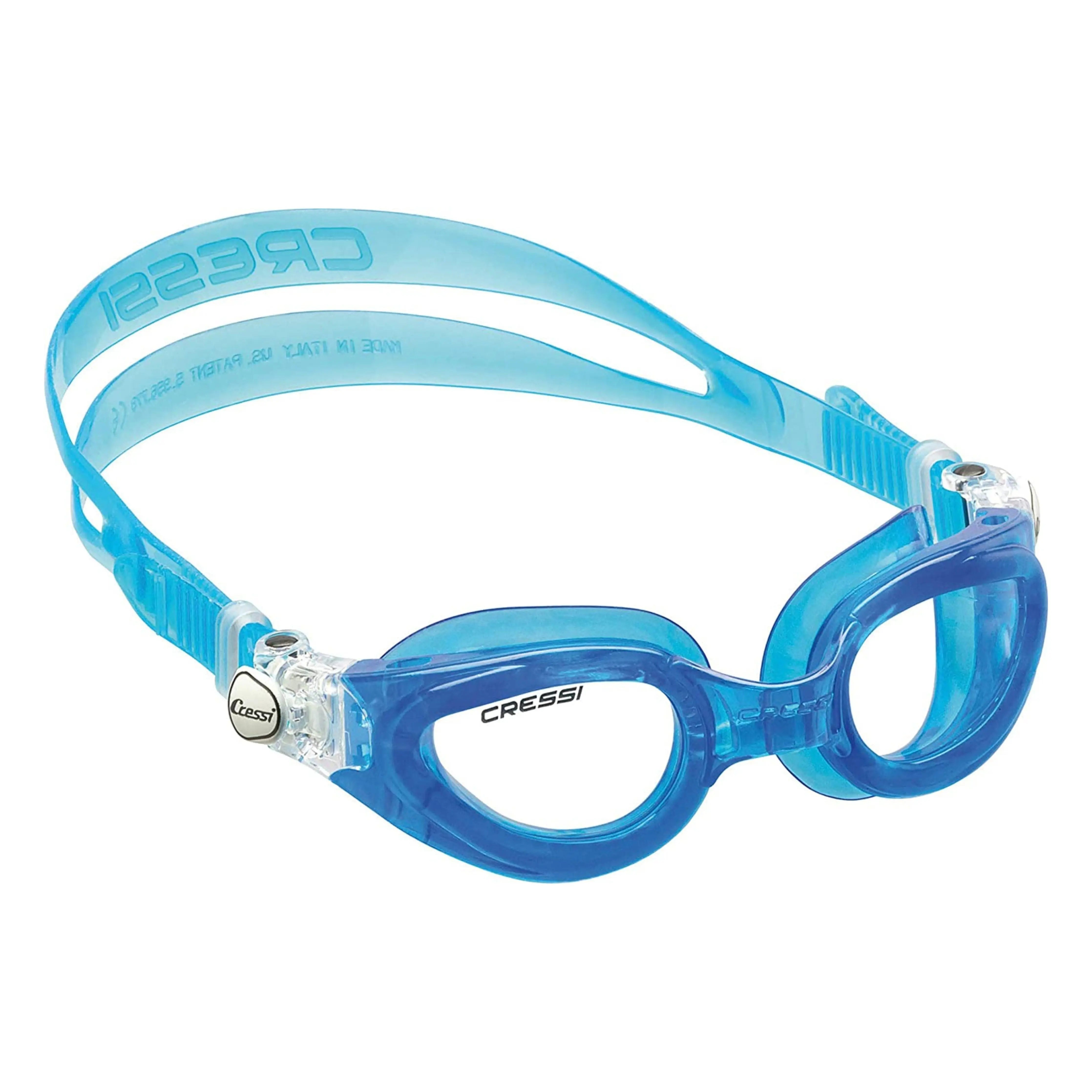 ROCKS Cressi Kids Swim Goggles for Children Ages 7-15 | Anti-Fog UV Protection Swimming Goggles for Pool, Beach & Water Activities