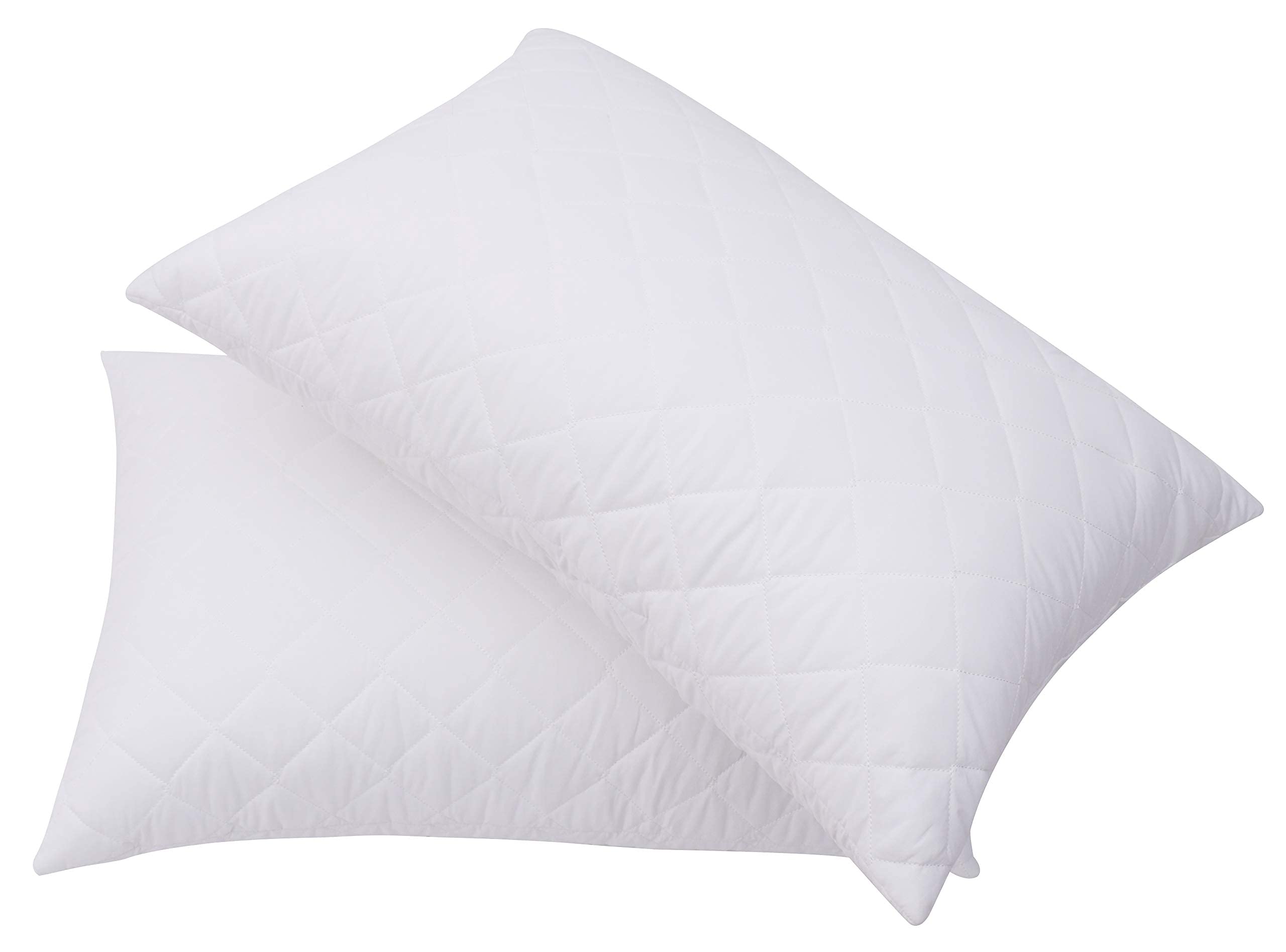 Niagara Sleep Solution Quilted Pillows 2 Pack - Standard Size White Super Soft Down Alternative Pillows for Side, Stomach & Back Sleepers - Hotel Quality Hollow Fiber Filled Pillow Set - Perfect for Bedroom, Guest Room & Travel