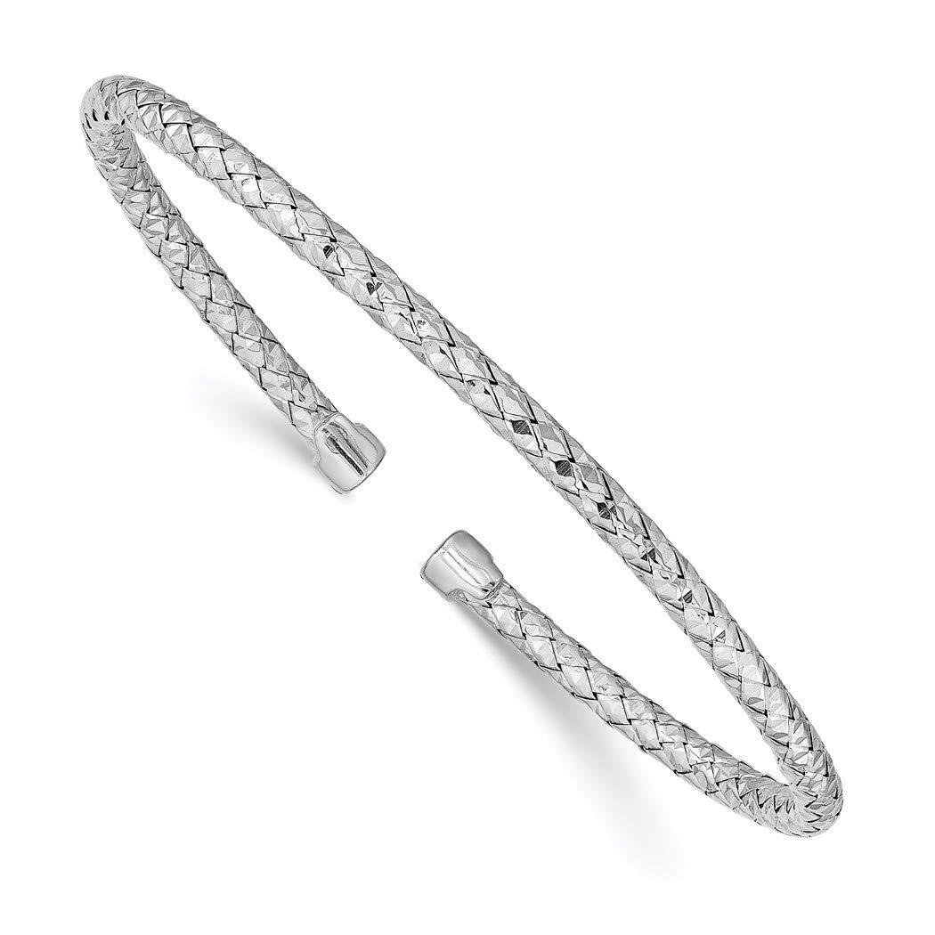 3.5mm 925 Sterling Silver Rhodium Plated Stackable Bangle Bracelet for Women - Elegant Cuff Jewelry Gift for Everyday Wear, Parties & Special Occasions