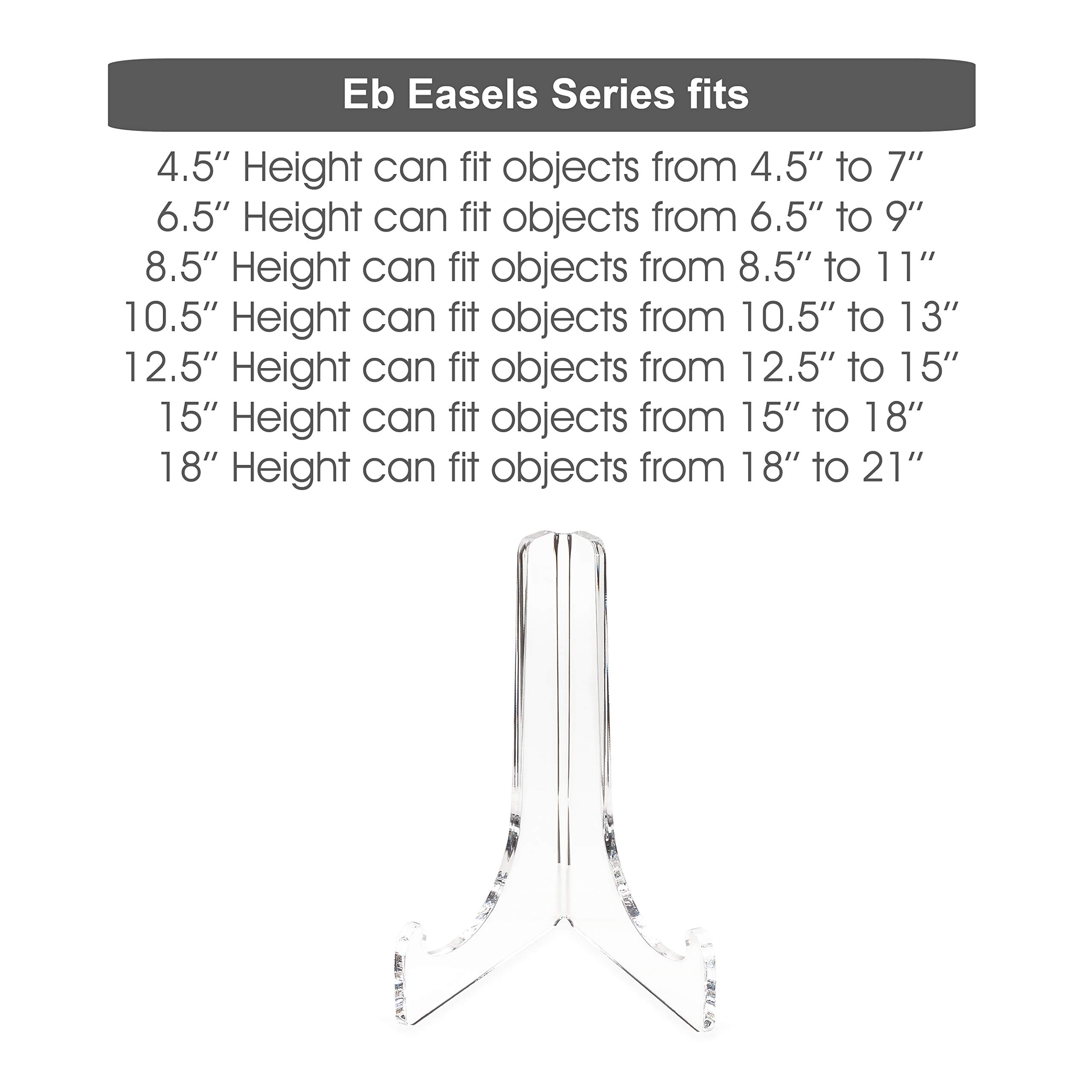 Clear Choice Single-Bend Acrylic Easel Stand - 12.5