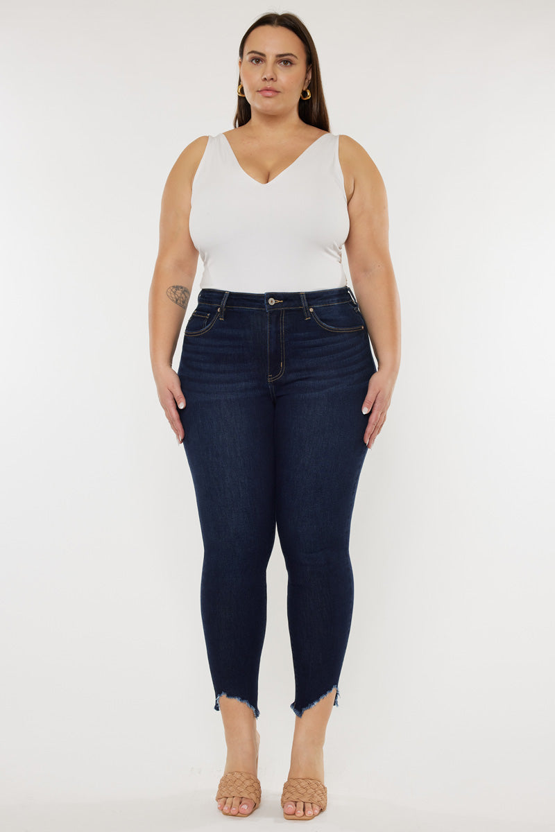 Ani High Rise Ankle Skinny Jeans for Women - Plus Size Stretch Denim Pants, Comfortable & Flattering Fit - Perfect for Casual Outfits, Date Nights & Office Wear