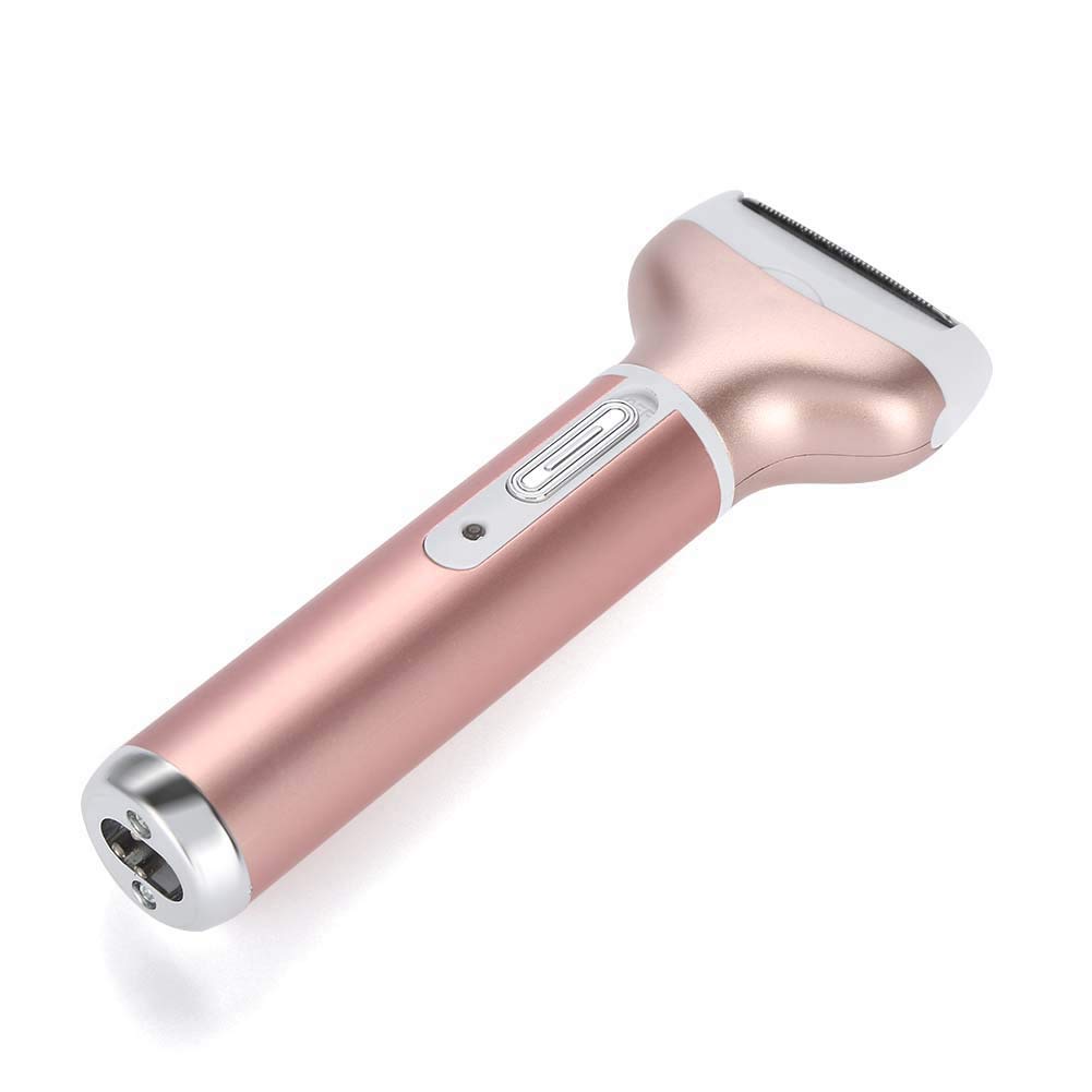 Rose Gold 360° Rotating Electric Shaver for Women - Rechargeable Cordless Bikini & Leg Hair Remover - Perfect for Travel, Gym & Quick Hair Removal at Home