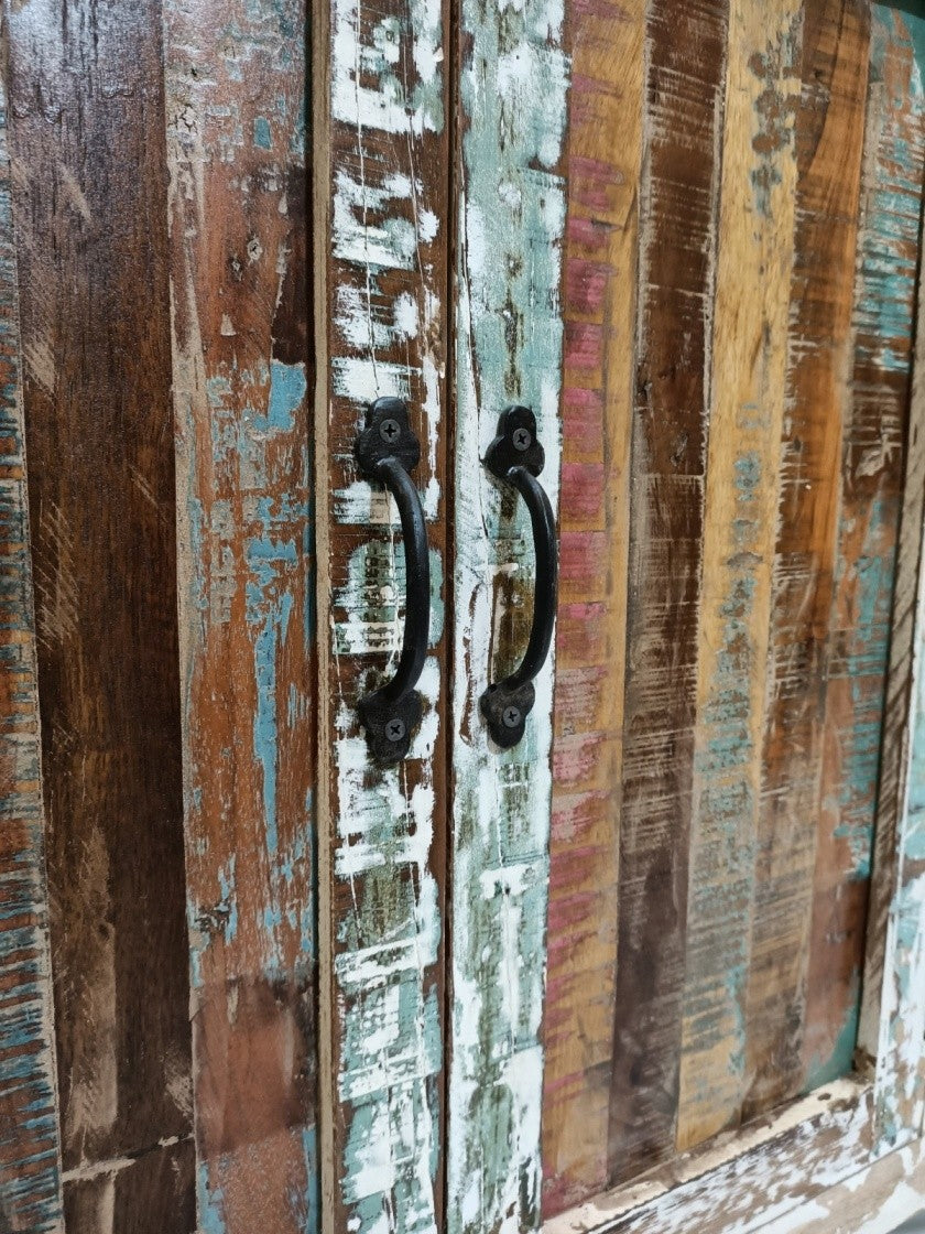 Reclaimed Timber Boat Wood X-Large Sideboard Buffet Hutch - 88.6