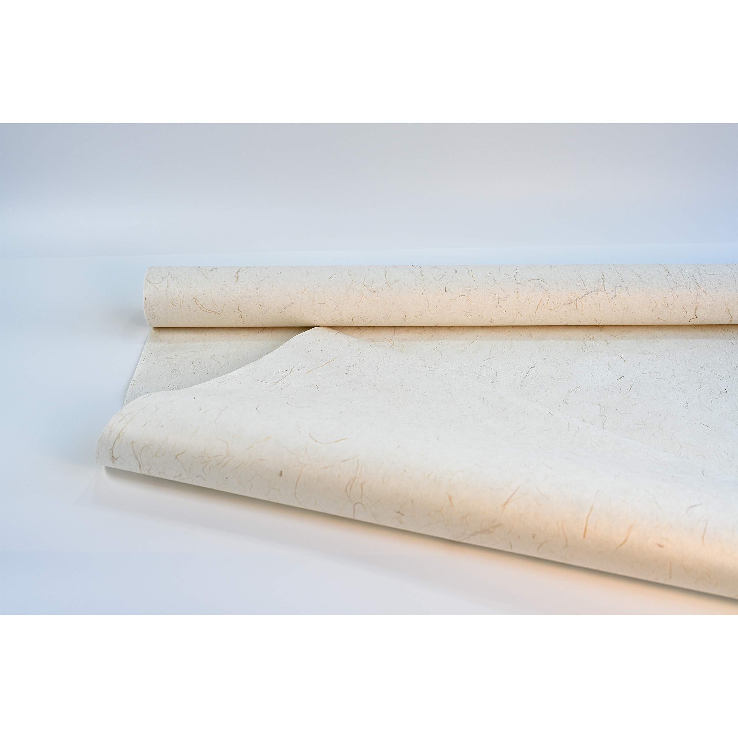 Authentic Korean Hanji Mulberry Paper - Unbleached, Acid-Free, Eco-Friendly ChangHoJi with Natural Fiber Texture - 35.8