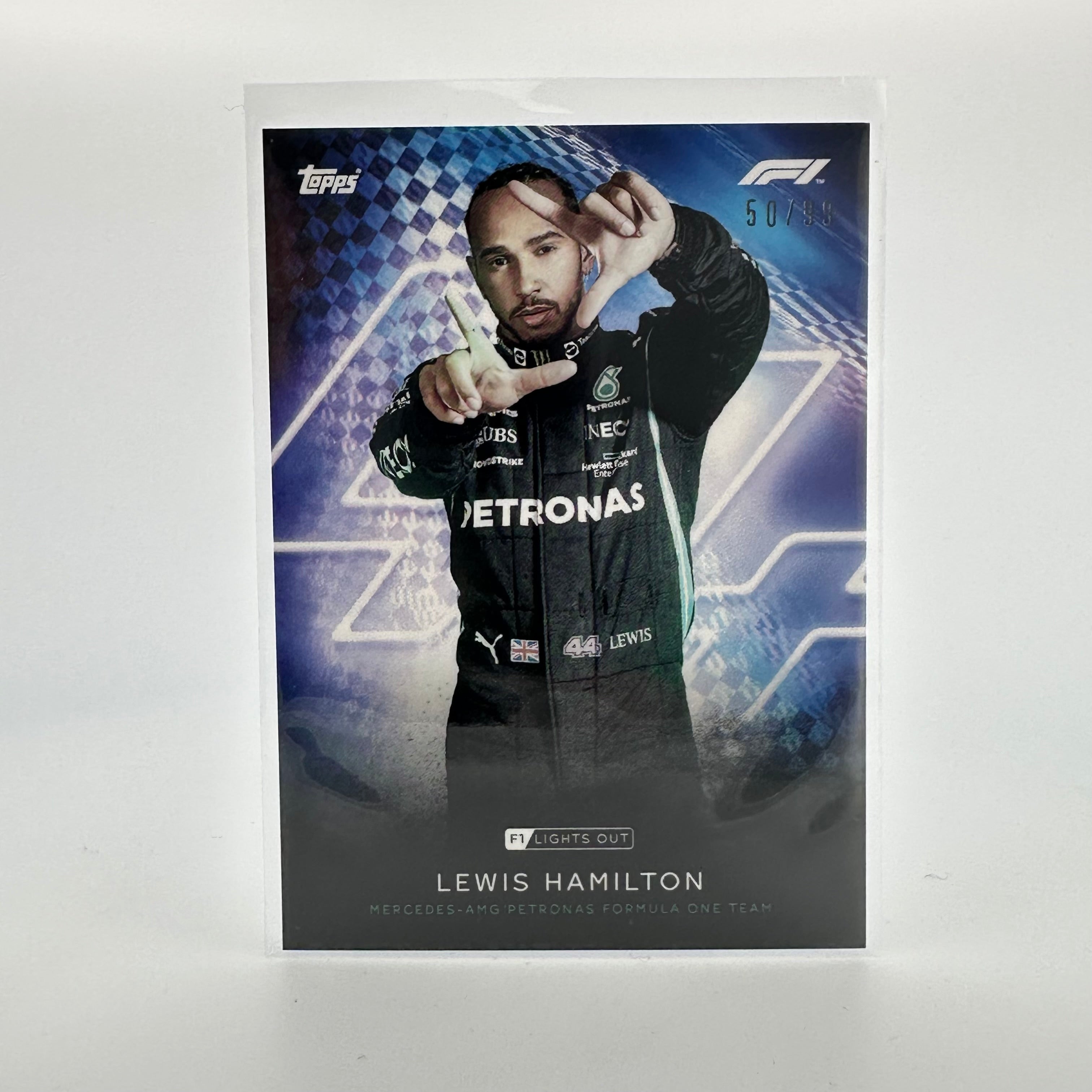 Lewis Hamilton 2023 F1 Racing Driver Blue Parallel Collectible Card - Perfect for F1 Fans, Collectors, and Sports Memorabilia Enthusiasts